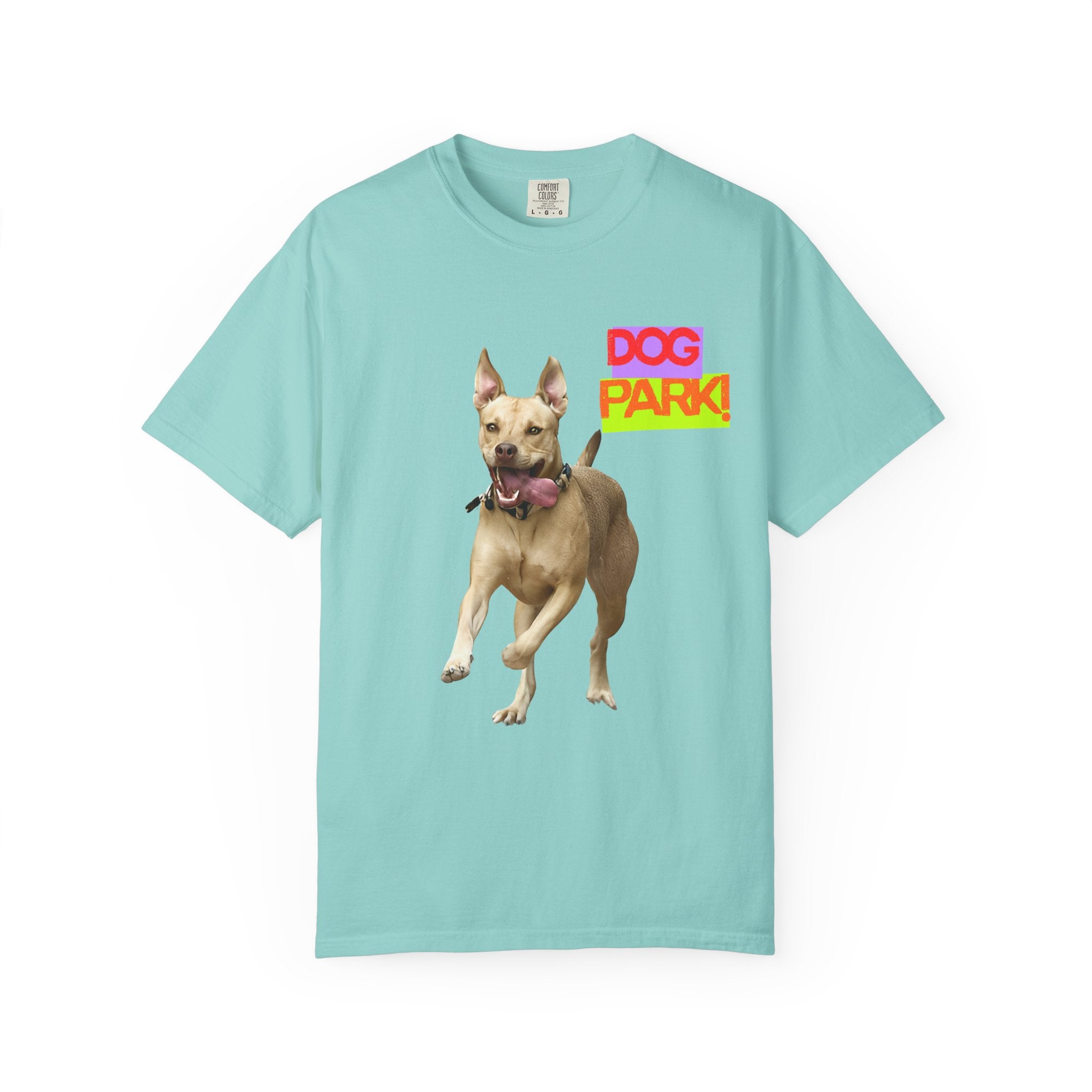 Dog Park Unisex Garment-Dyed T-shirt, Pet Lover Gift, Casual Wear, Summer Fashion, Dog Owner Apparel
