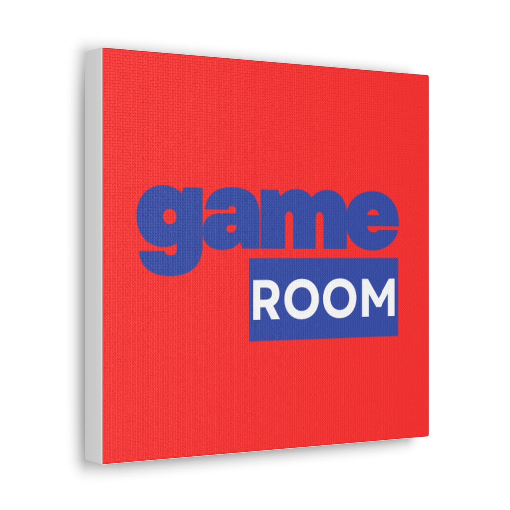 Game Room Canvas Wall Art — Retro Bold Typography