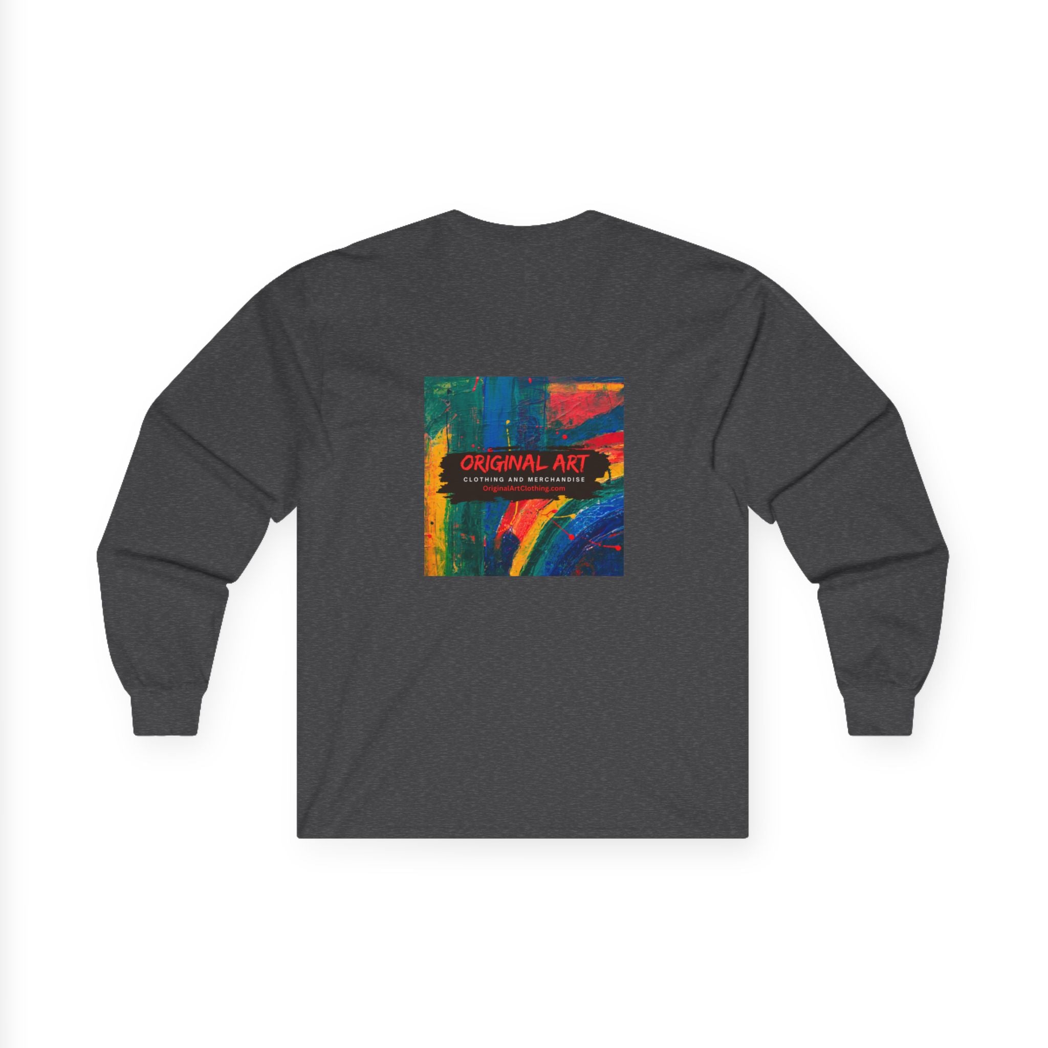 'Deep Thought: Heights Are Afraid of Me' Minimalist Quote Long Sleeve Tee