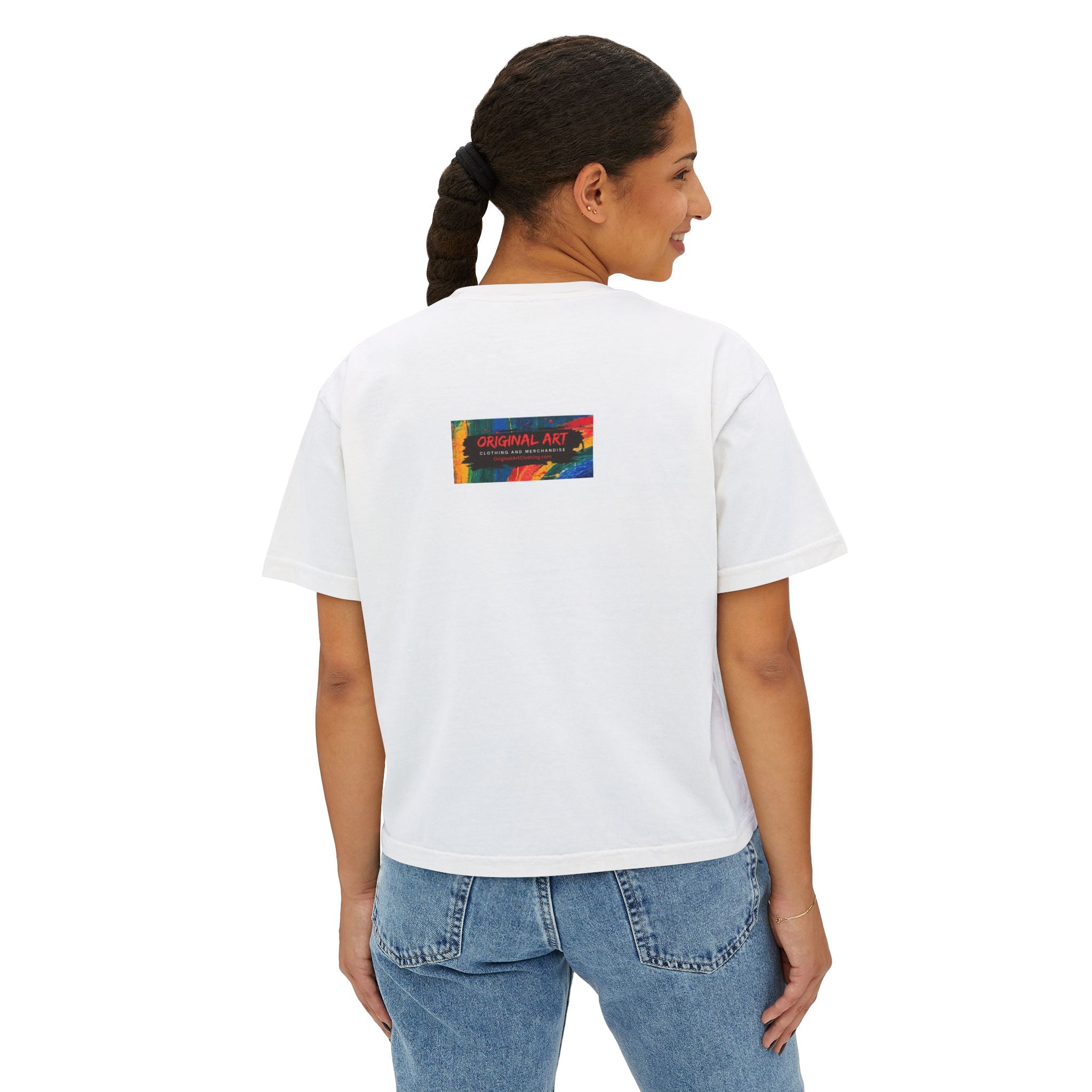 Coolest Grandma in the World Boxy Tee — Cute Women's Cropped Grandmother Shirt