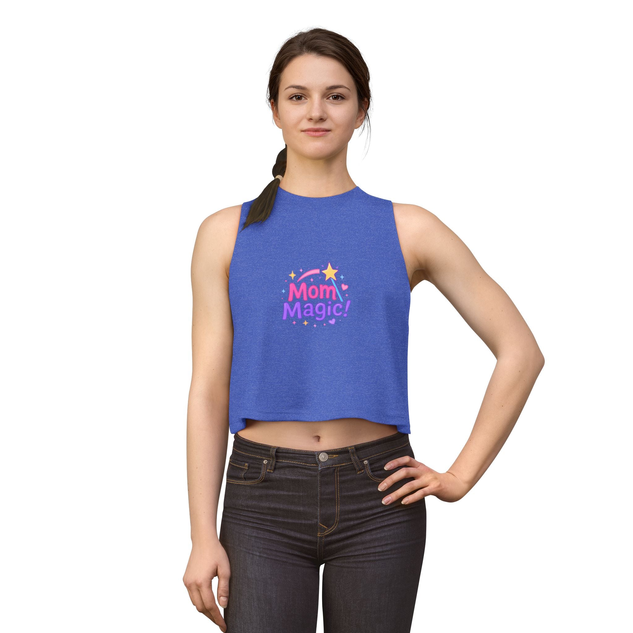 Mom Magic Crop Top — Cute Pastel Mother's Day Tank