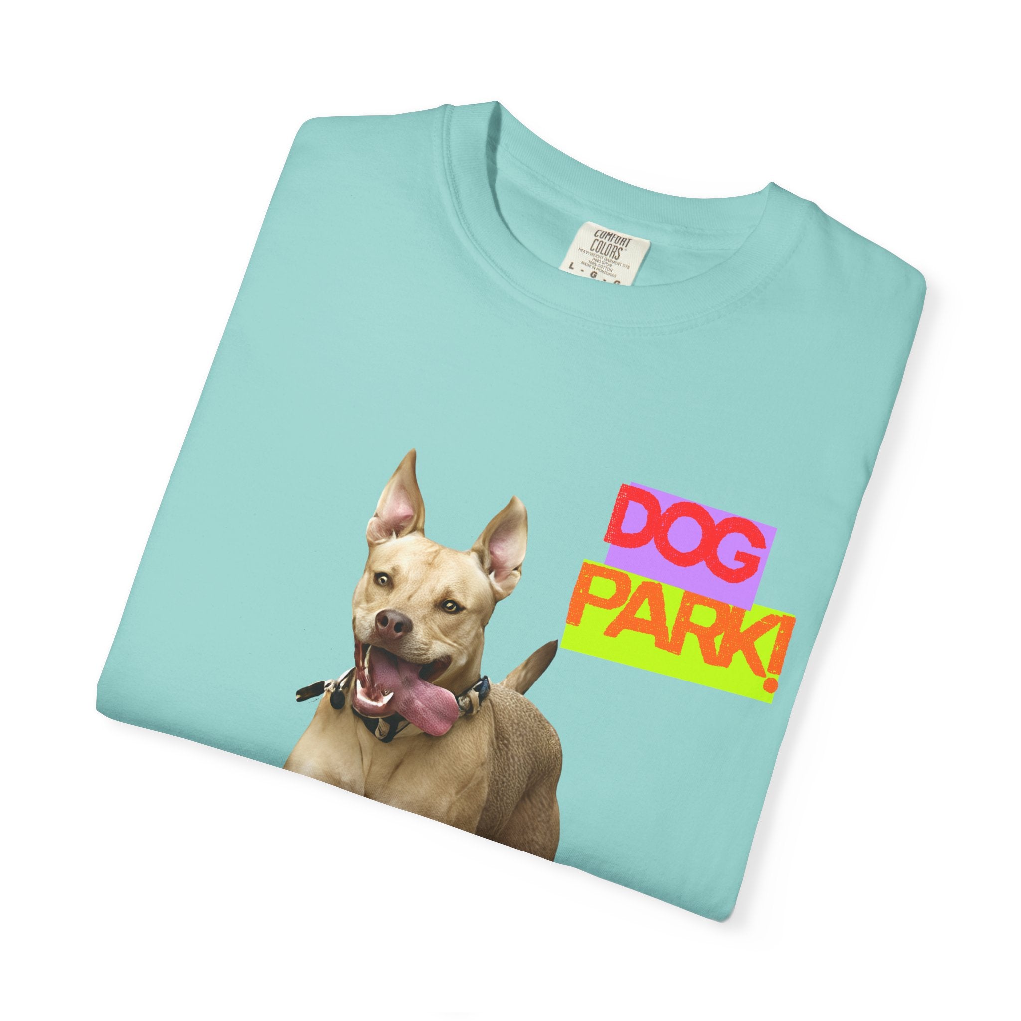 Dog Park Unisex Garment-Dyed T-shirt, Pet Lover Gift, Casual Wear, Summer Fashion, Dog Owner Apparel