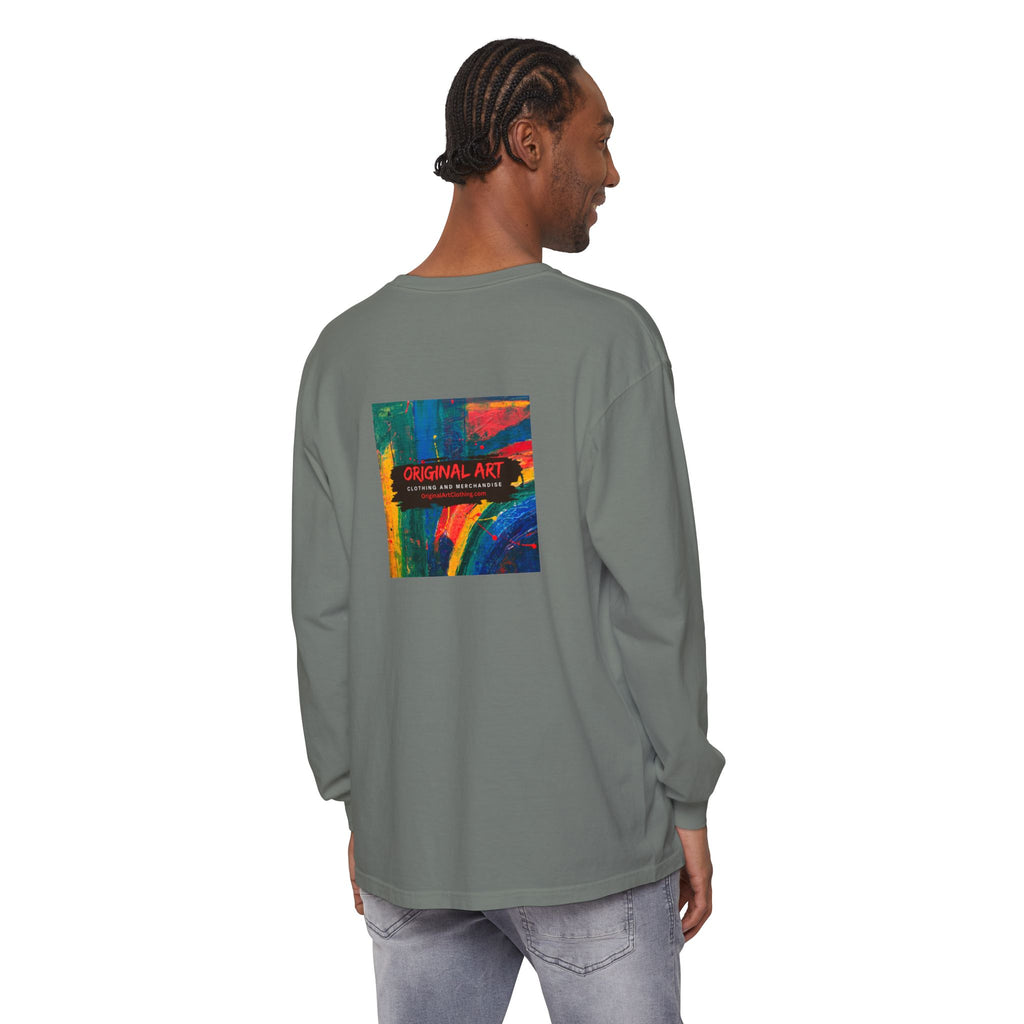 "Chasing the Groove" Long Sleve T-Shirt  Minimal Front + Original Art Back