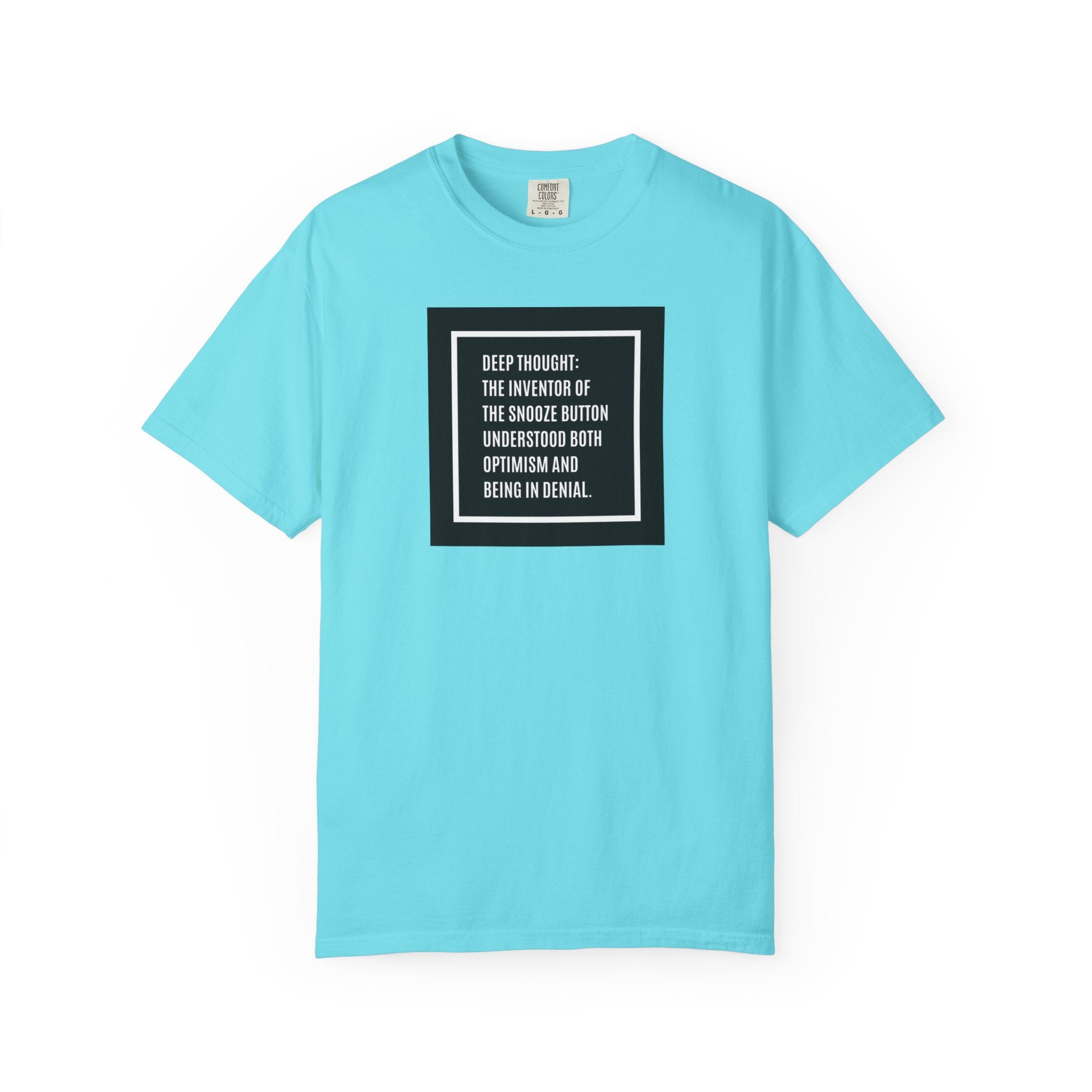 'Deep Thought' Snooze Button Quote Graphic Tee