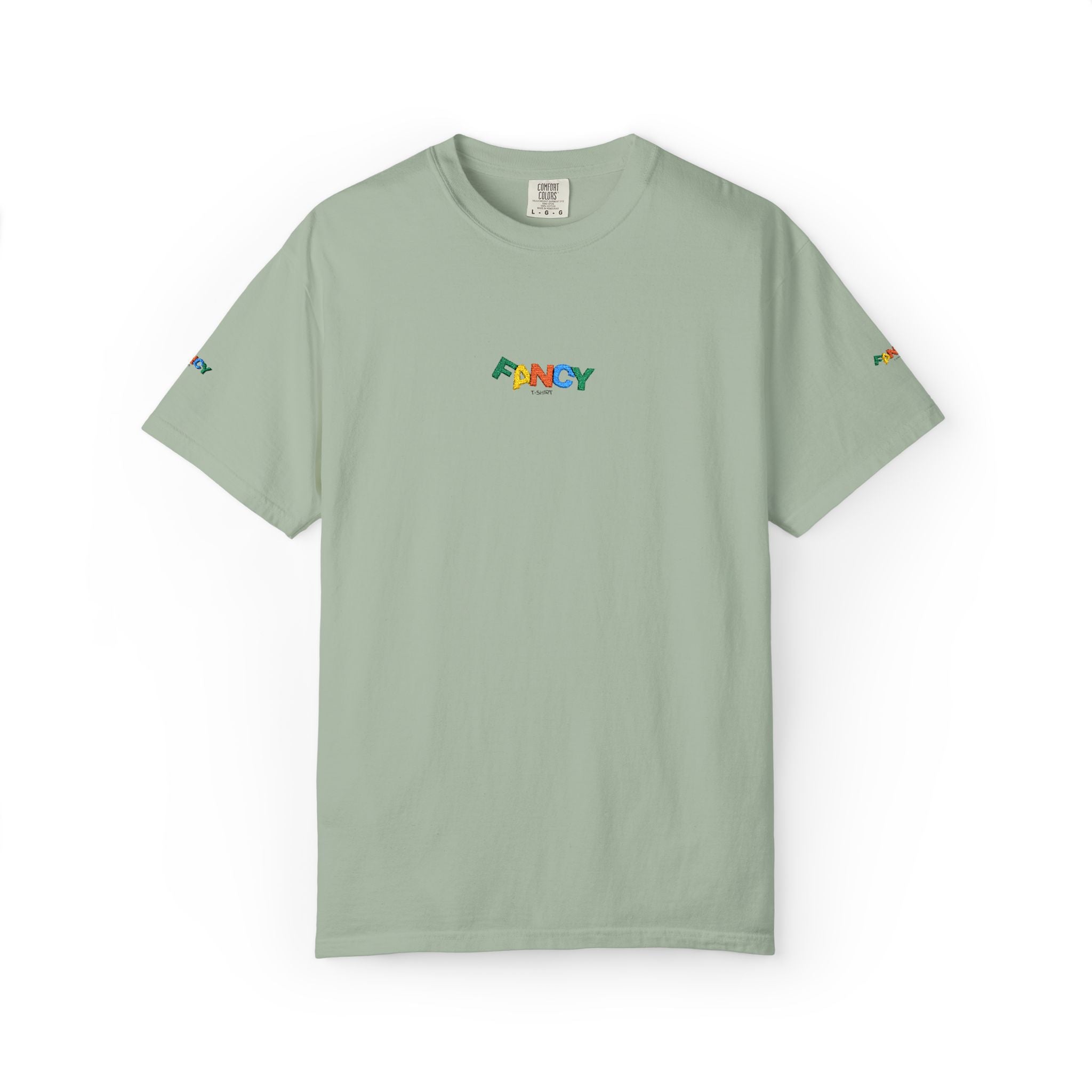 "Fancy" Colorful Logo T-Shirt — Small Chest & Sleeve Graphic
