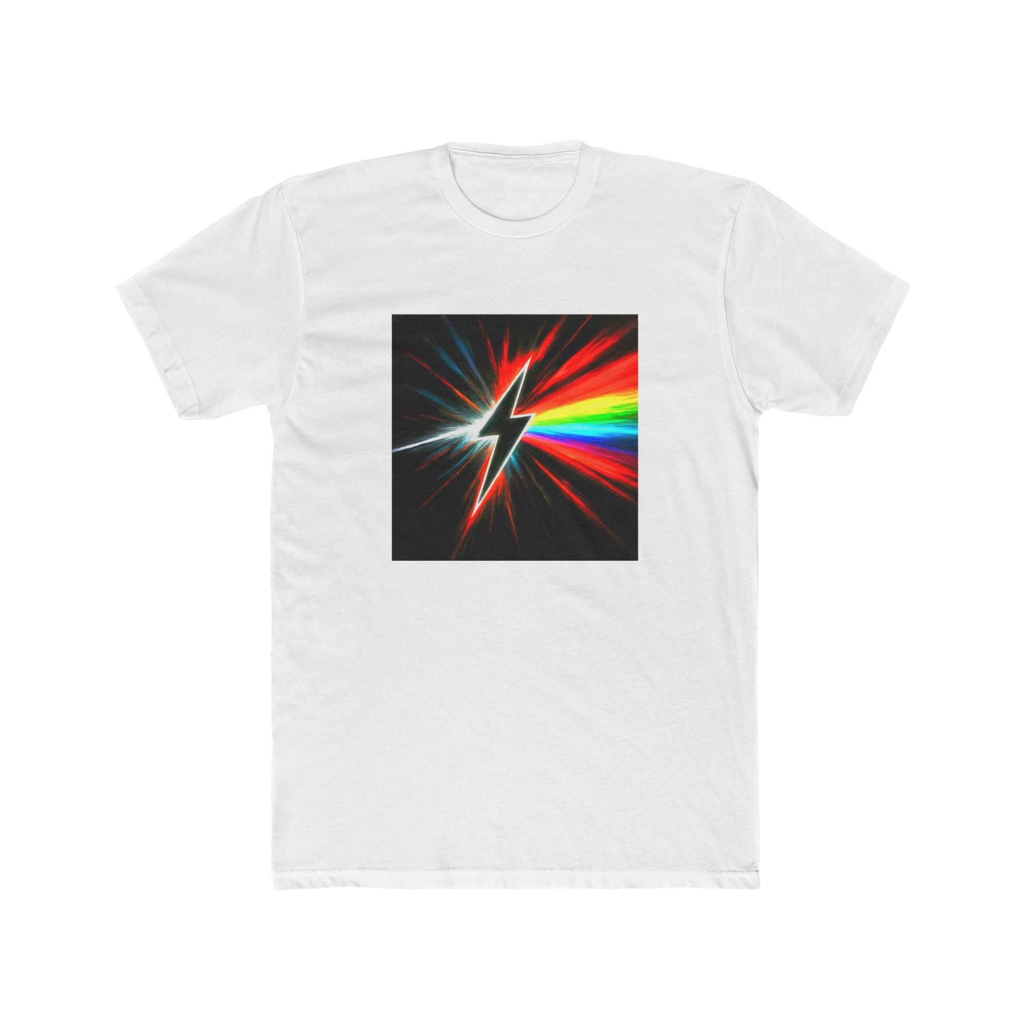 Lightning Prism Crew Tee — Retro Electric Graphic T-Shirt