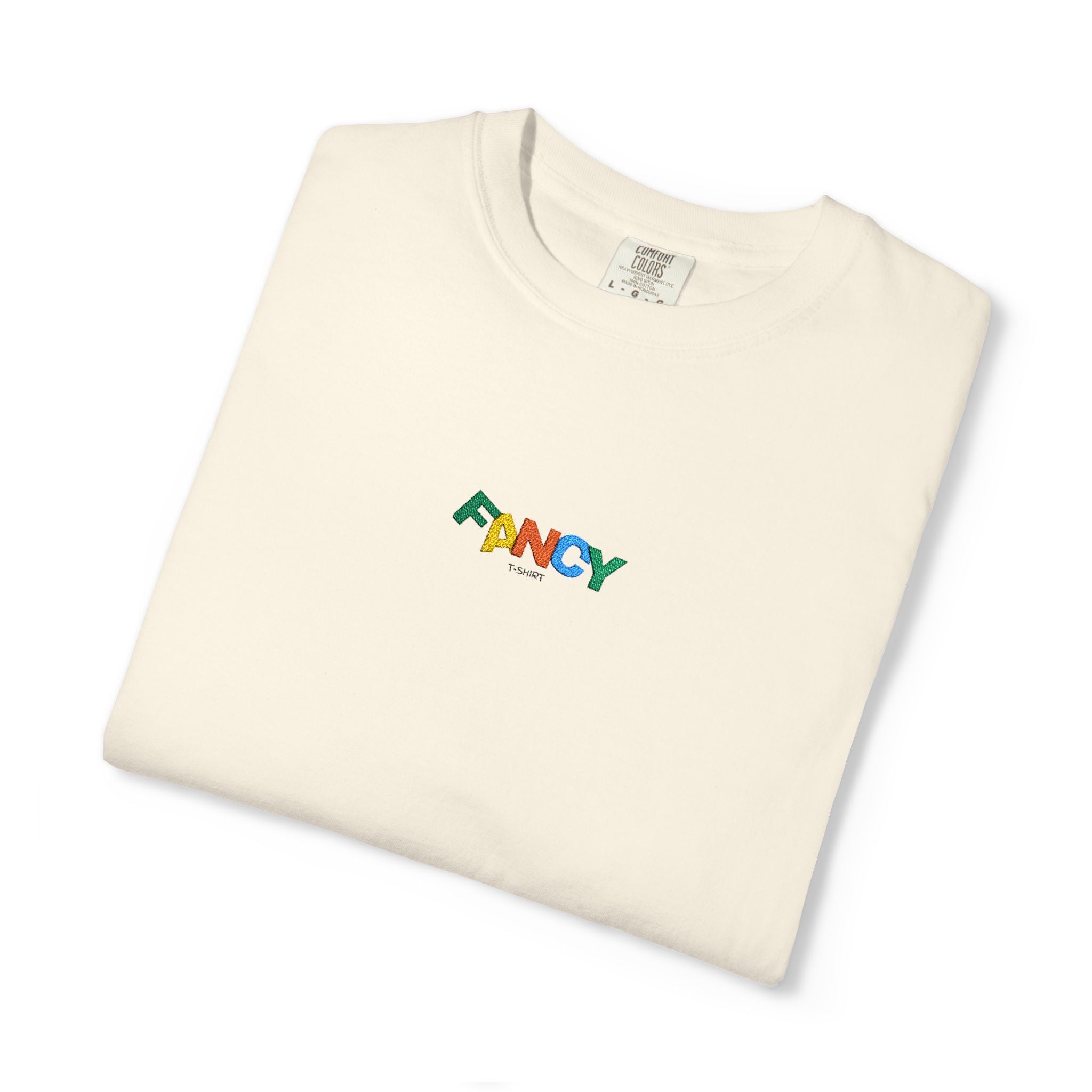 "Fancy" Colorful Logo T-Shirt — Small Chest & Sleeve Graphic