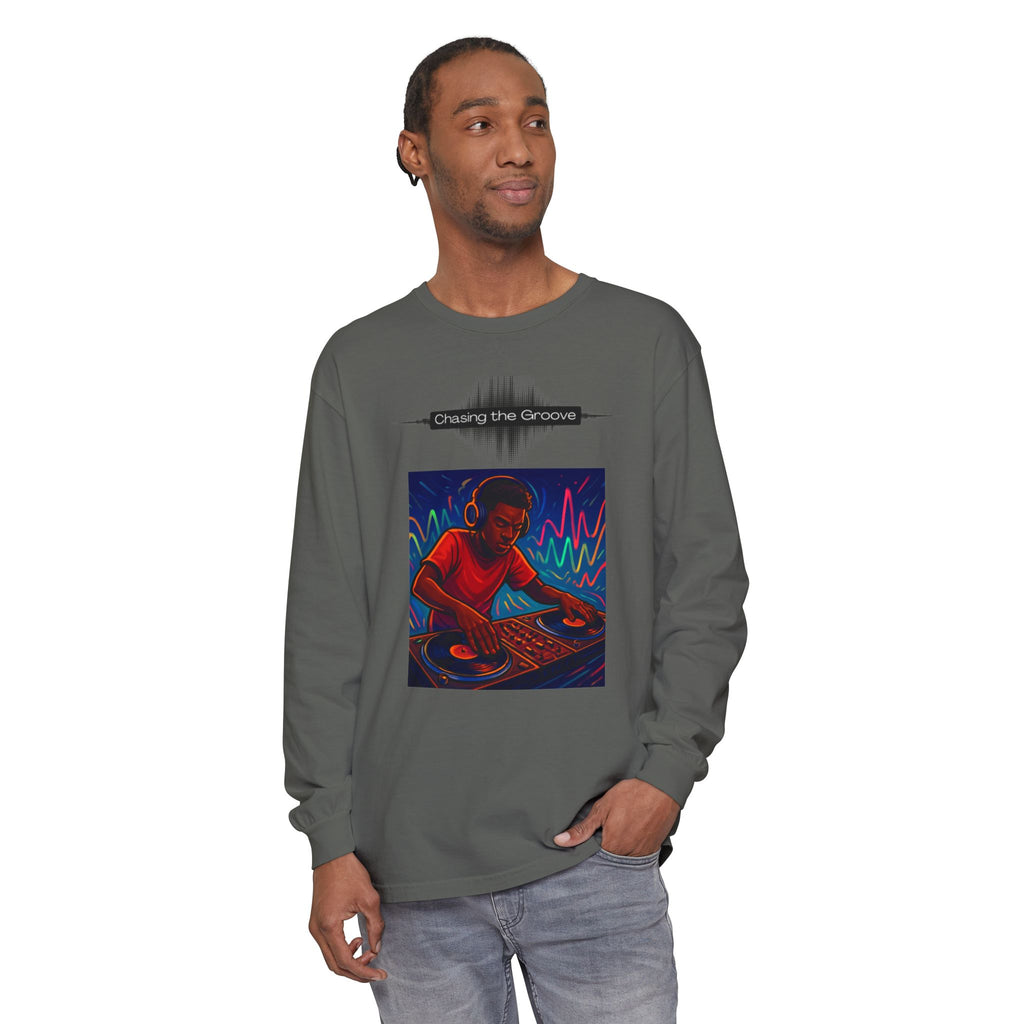 "Chasing the Groove" Long Sleve T-Shirt  Minimal Front + Original Art Back