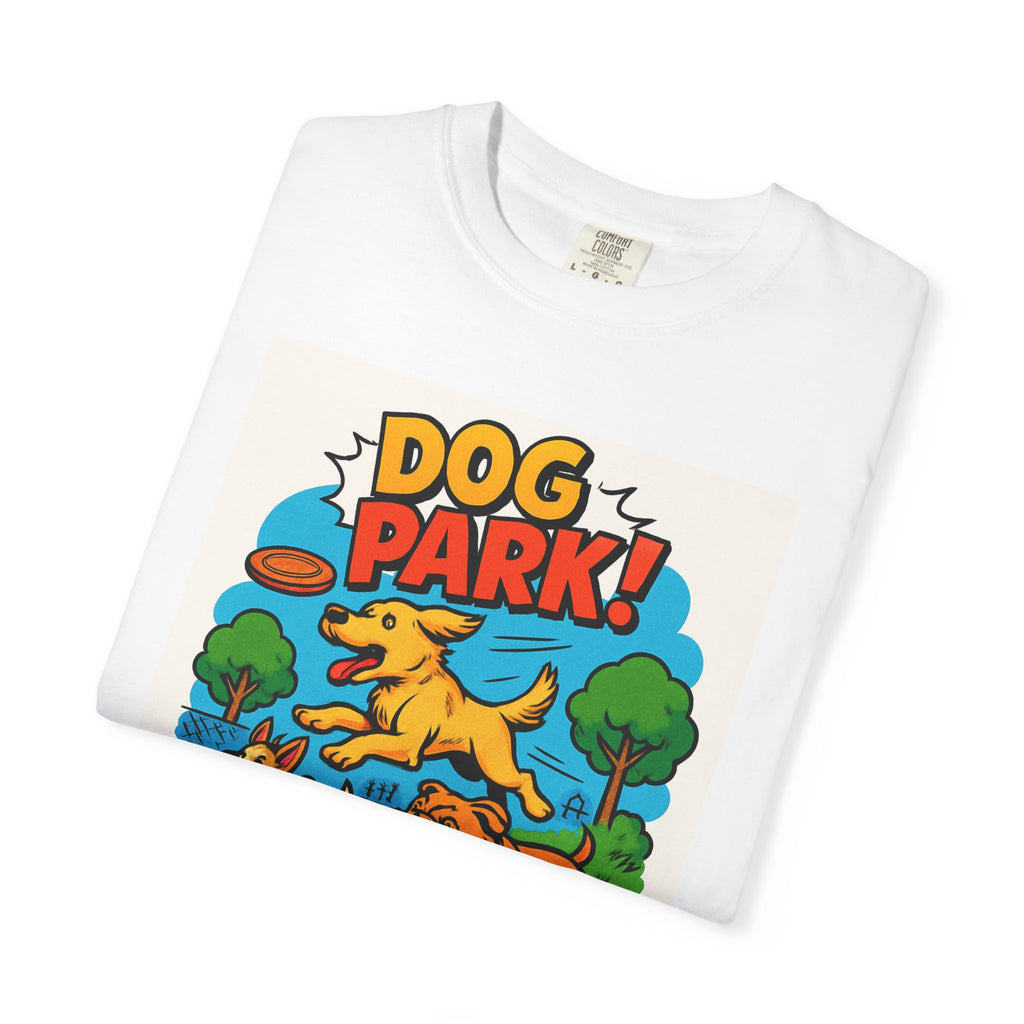Playful Dog Park T-Shirt, Dog Lover Gift, Unisex Casual Wear, Pet Owner Apparel, Summer Outing Tee