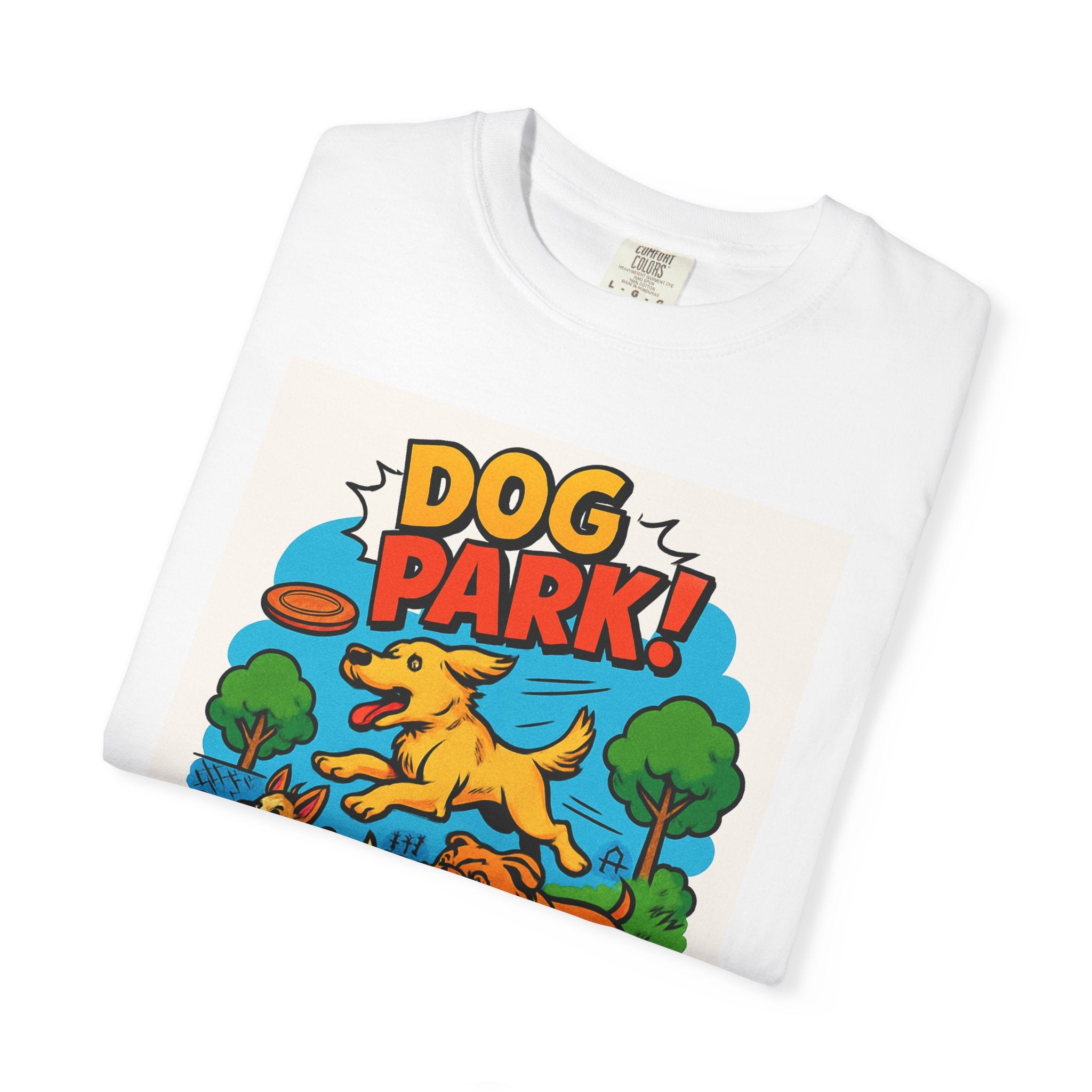 Playful Dog Park T-Shirt, Dog Lover Gift, Unisex Casual Wear, Pet Owner Apparel, Summer Outing Tee