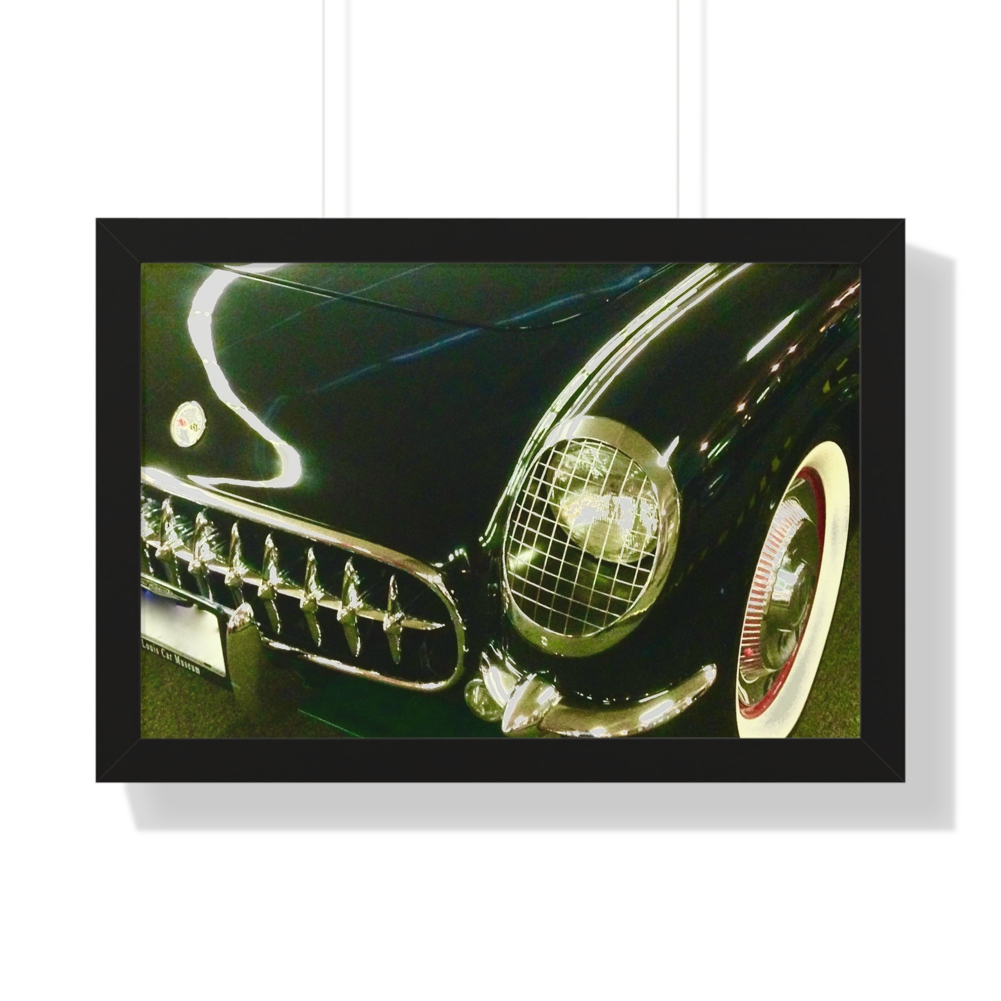 Vintage Corvette Front - Framed Automotive Poster