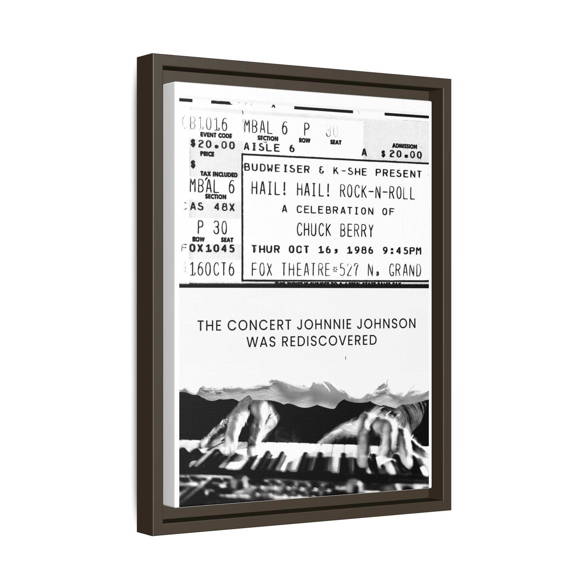 The Concert Johnnie Johnson Was Rediscovered Framed Canvas Print