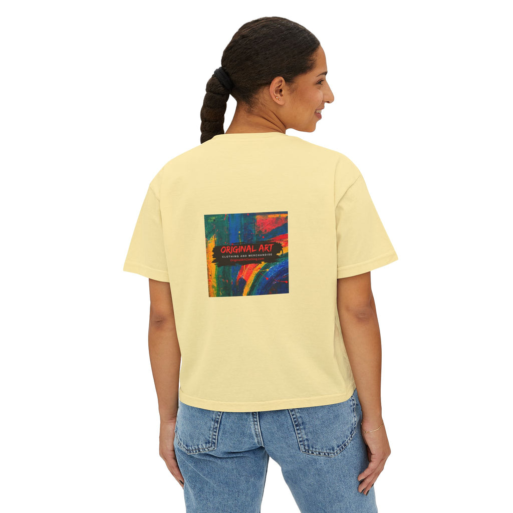Game On! Level Up Women's Boxy Gaming Graphic Shirt