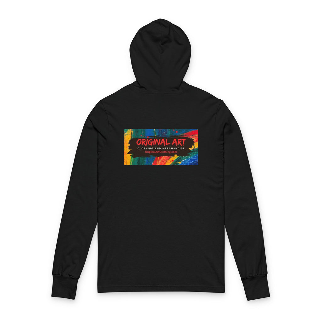 Long Sleeve Hooded Tee — Prism Wave Graphic