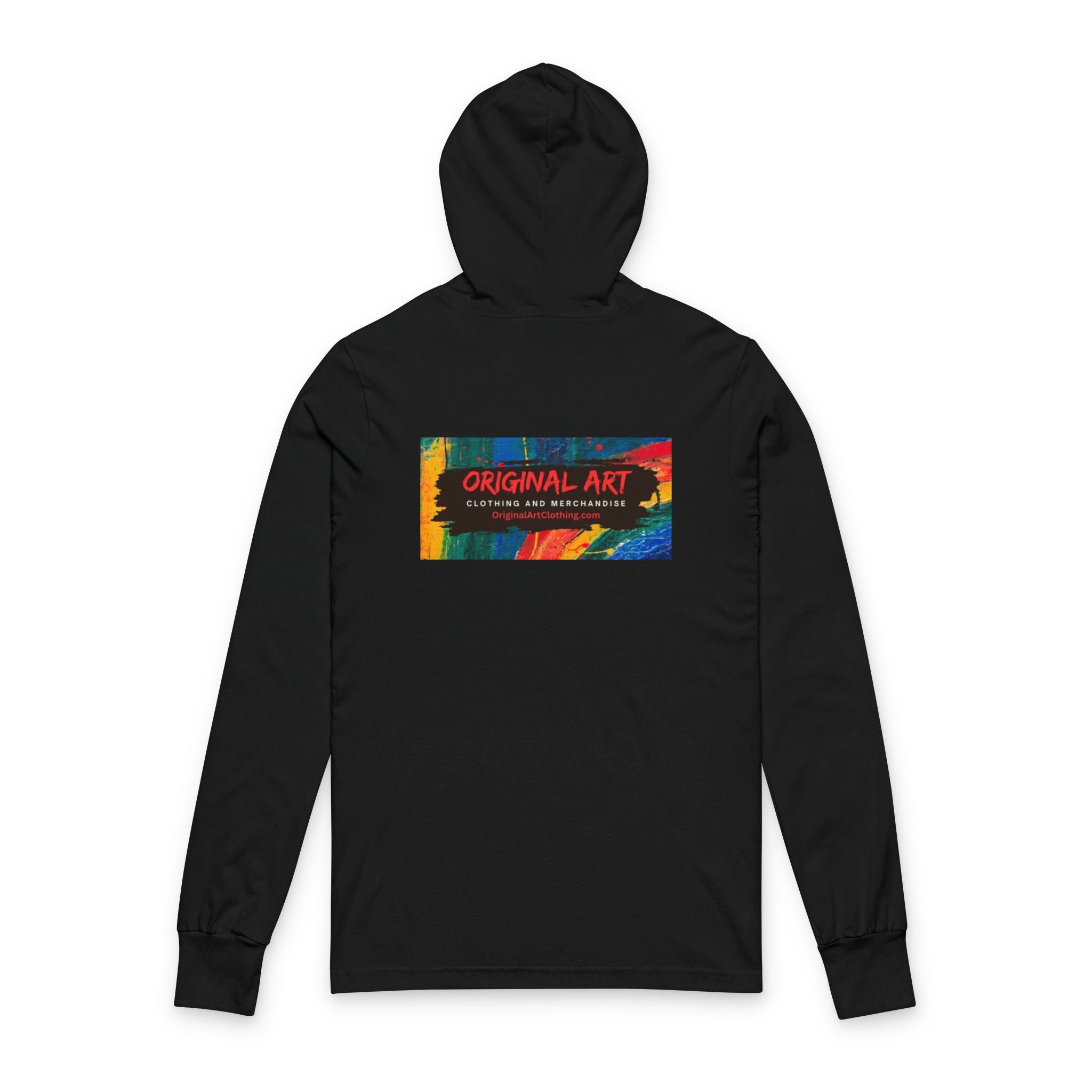 Long Sleeve Hooded Tee — Prism Wave Graphic