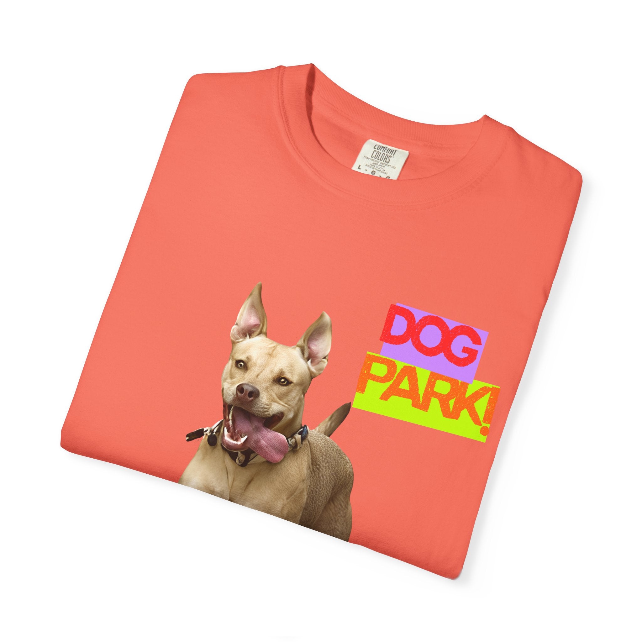Dog Park Unisex Garment-Dyed T-shirt, Pet Lover Gift, Casual Wear, Summer Fashion, Dog Owner Apparel