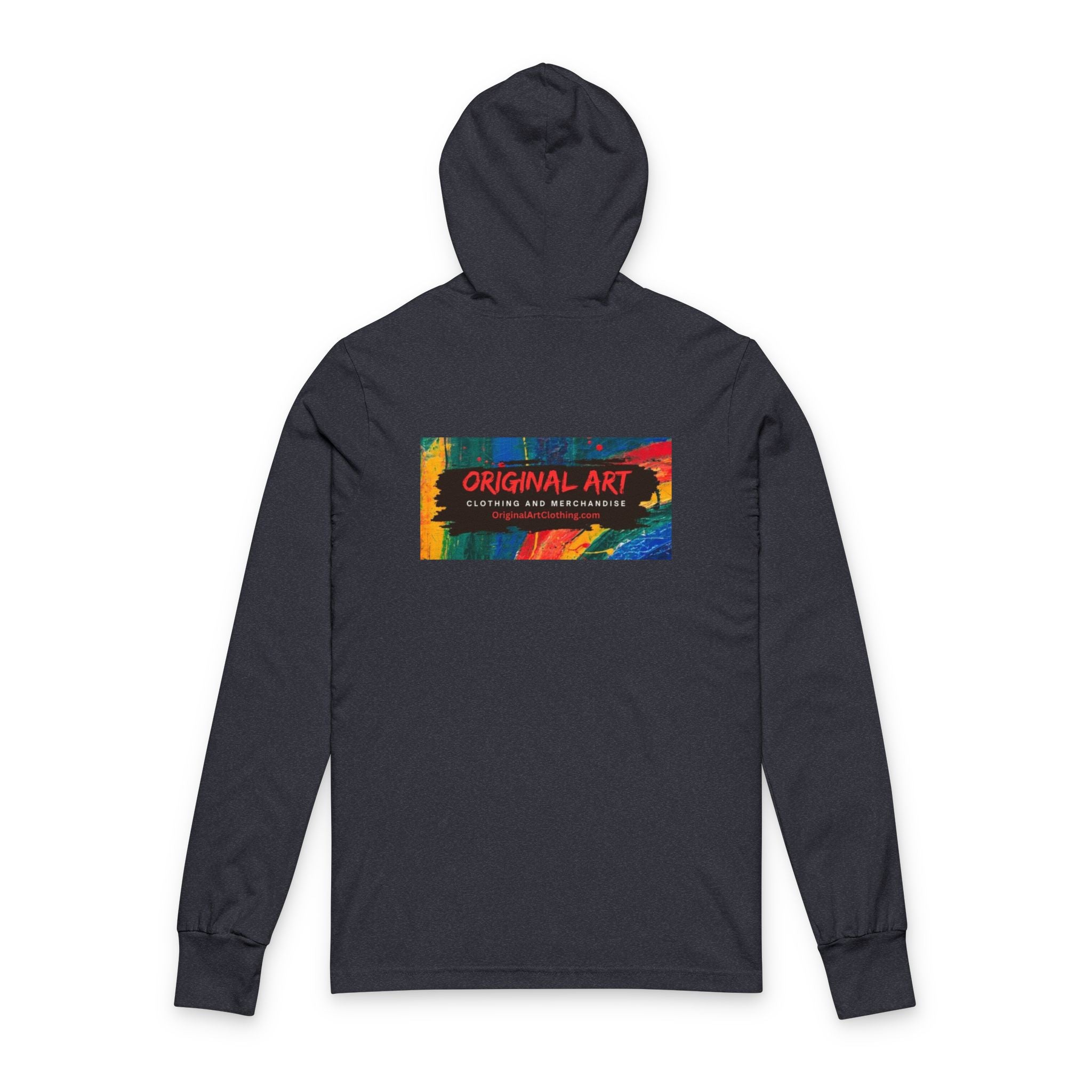 Long Sleeve Hooded Tee — Prism Wave Graphic