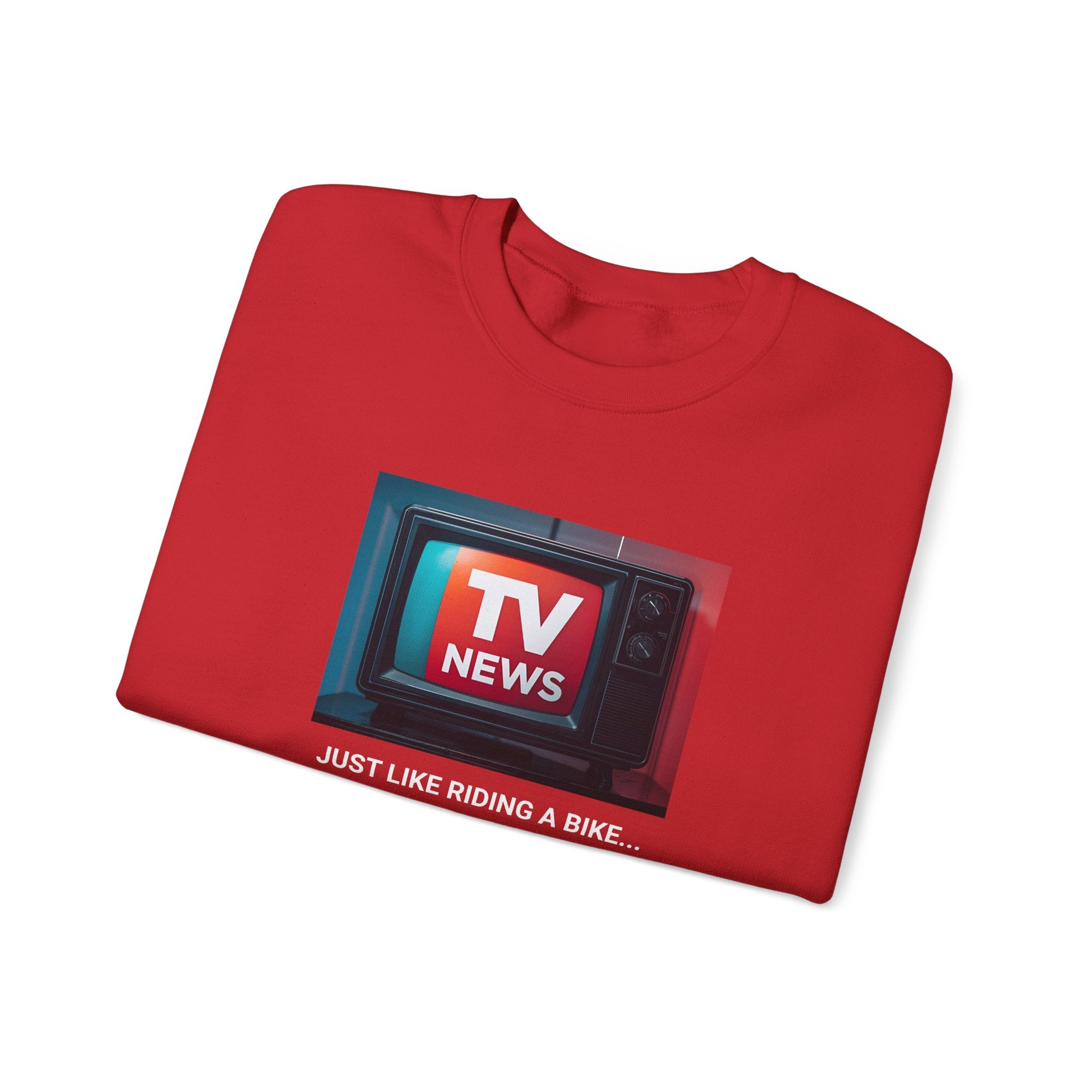 TV News Inspired Unisex Crewneck Sweatshirt - Funny Statement Apparel