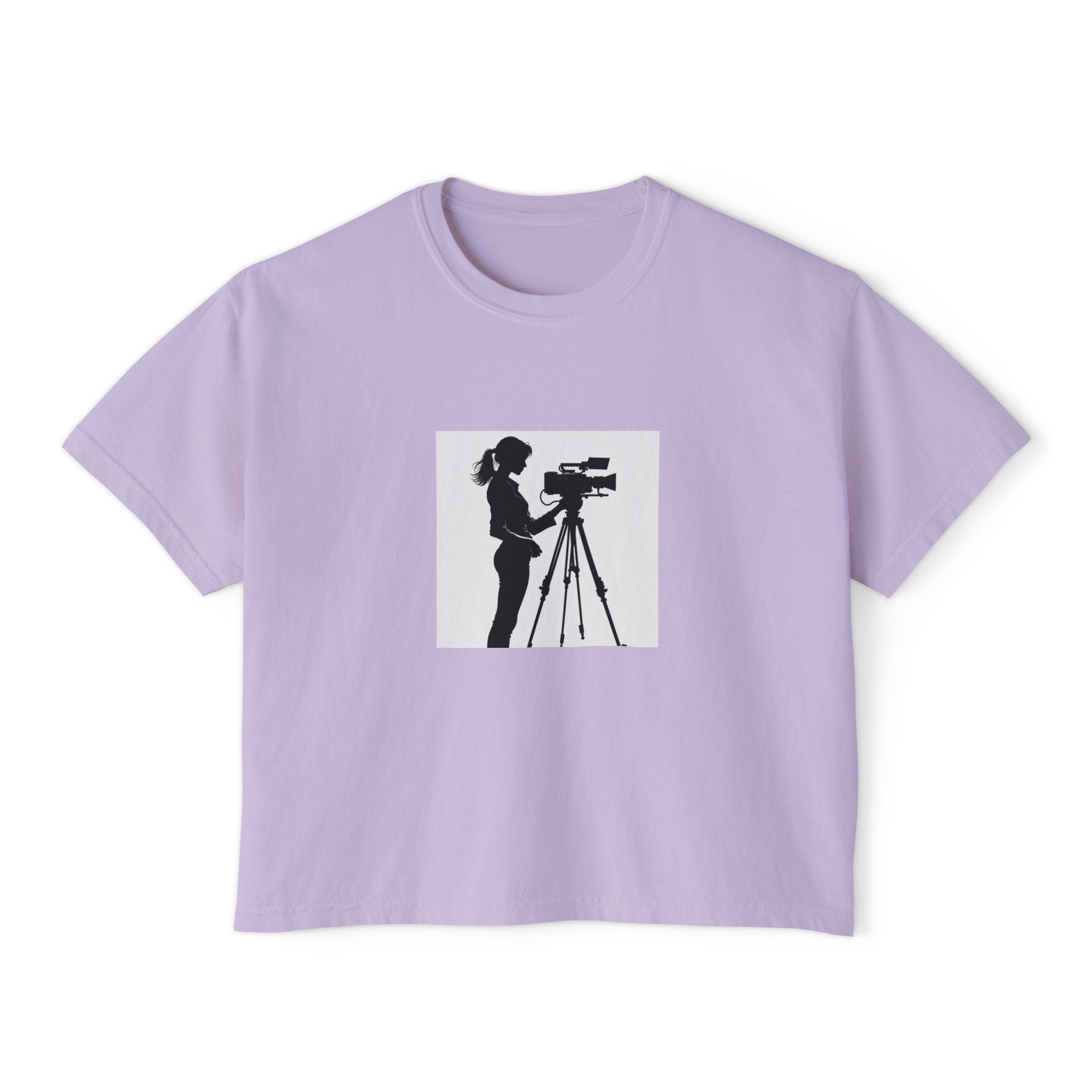 "Behind Every Great Story is Great Video" Women’s Boxy Tee  & 'Original Art' Colorful Back