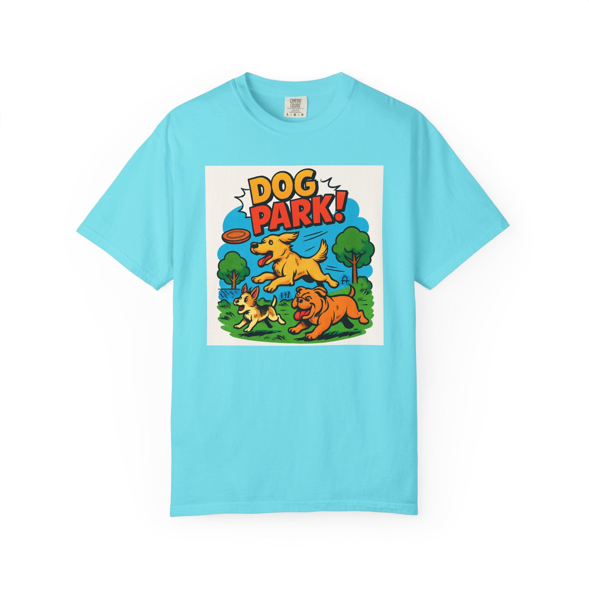 Playful Dog Park T-Shirt, Dog Lover Gift, Unisex Casual Wear, Pet Owner Apparel, Summer Outing Tee