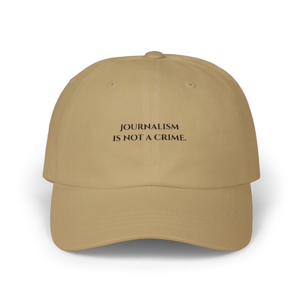 Journalism Is Not a Crime Dad Cap — Embroidered Statement Baseball Hat