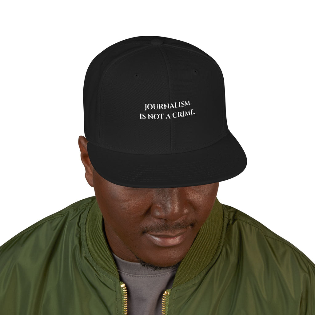 "Journalism is not a Crime" Embroidered Snapback Hat —