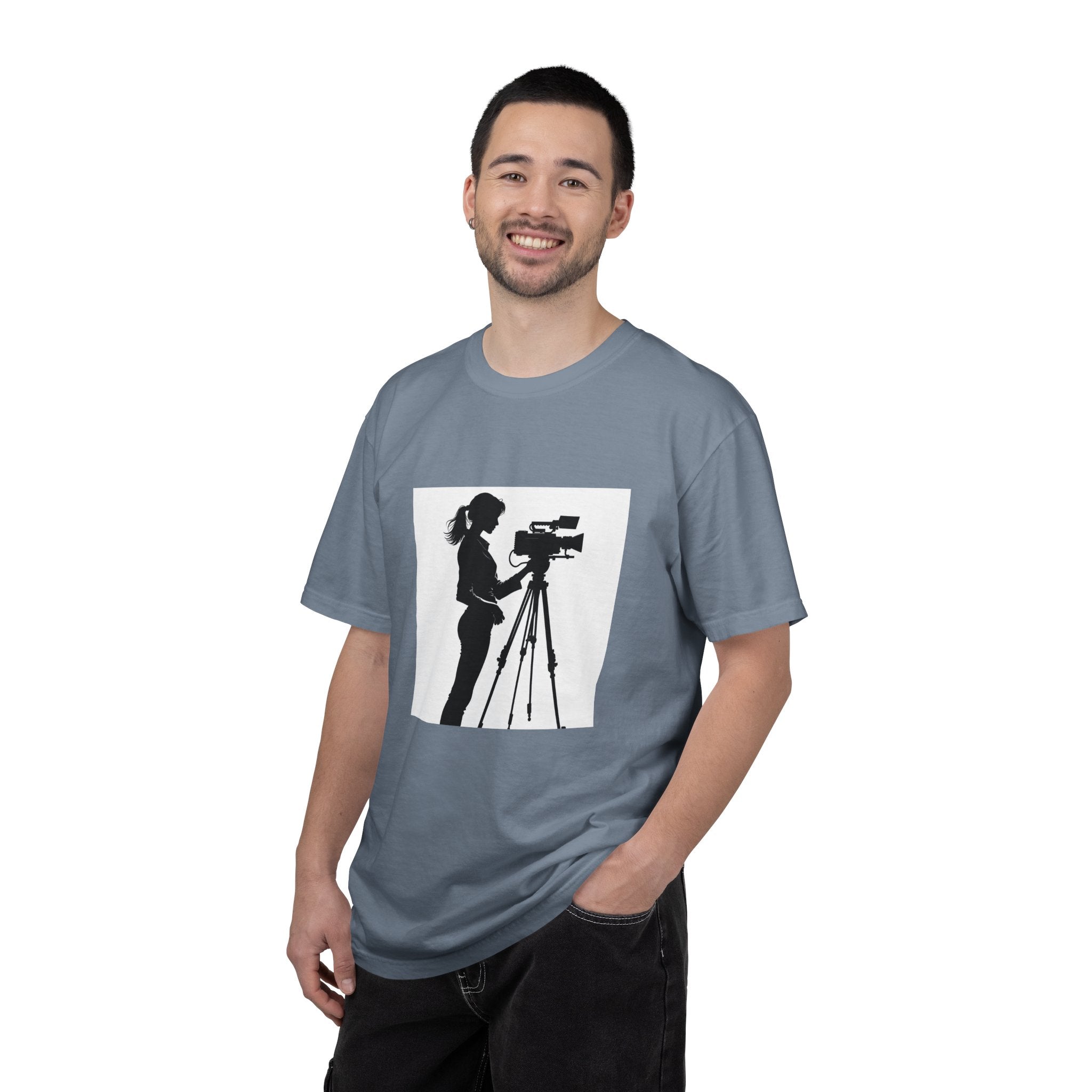 "Behind Every Great Story is Great Video" Female Silhouette Tee
