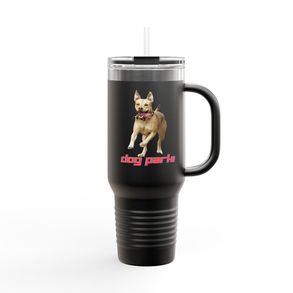 Dog Park Insulated Travel Mug, 40oz | Personalized Pet Lover Gift | Outdoor Adventures | Hydration on the Go | Ideal for Dog Owners & Walks