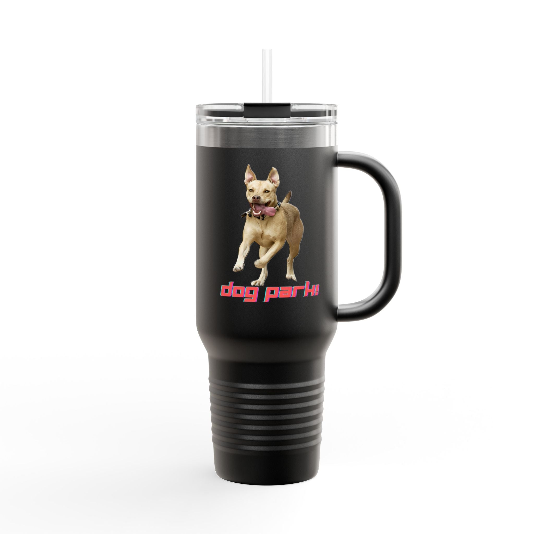Dog Park Insulated Travel Mug, 40oz | Personalized Pet Lover Gift | Outdoor Adventures | Hydration on the Go | Ideal for Dog Owners & Walks