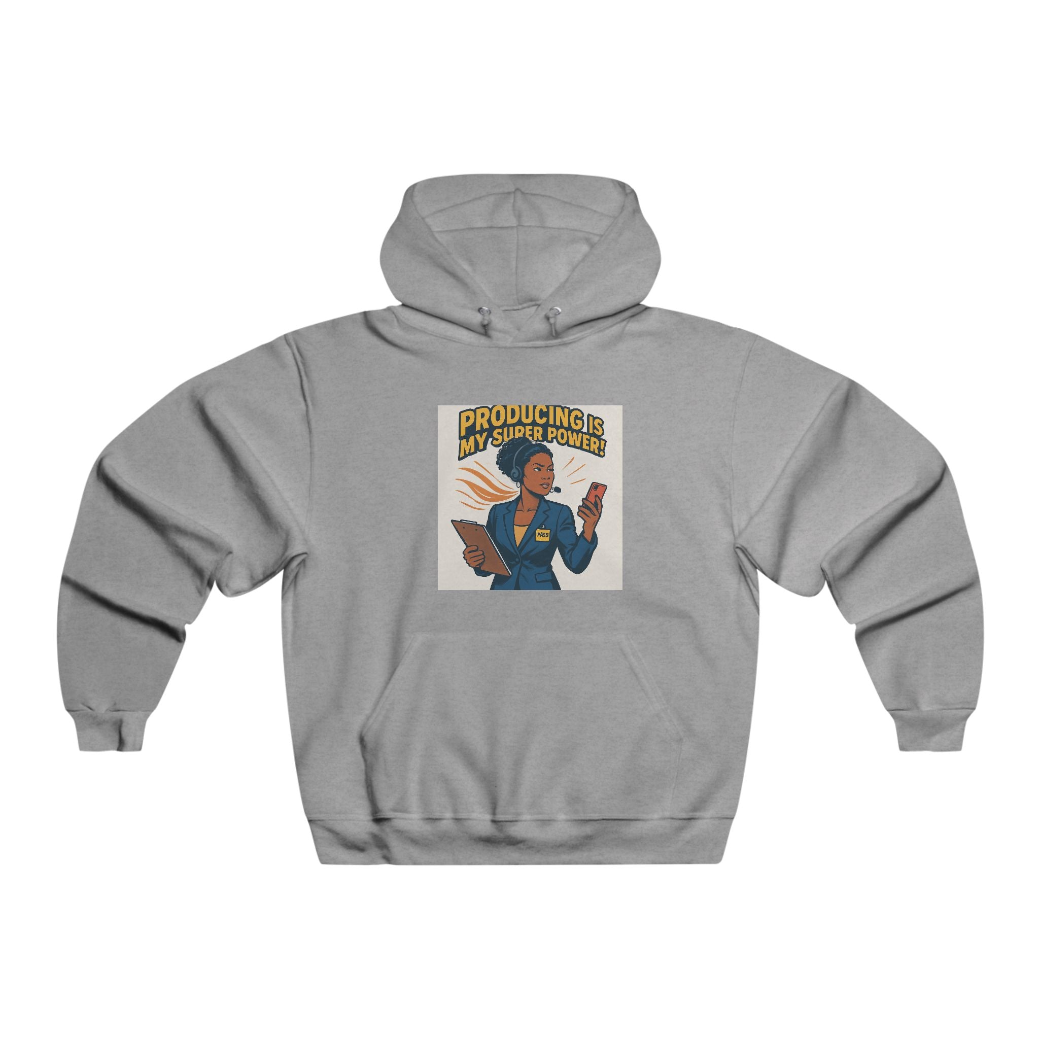 Producing Is My Superpower Hoodie — Retro Filmmaker Graphic Sweatshirt