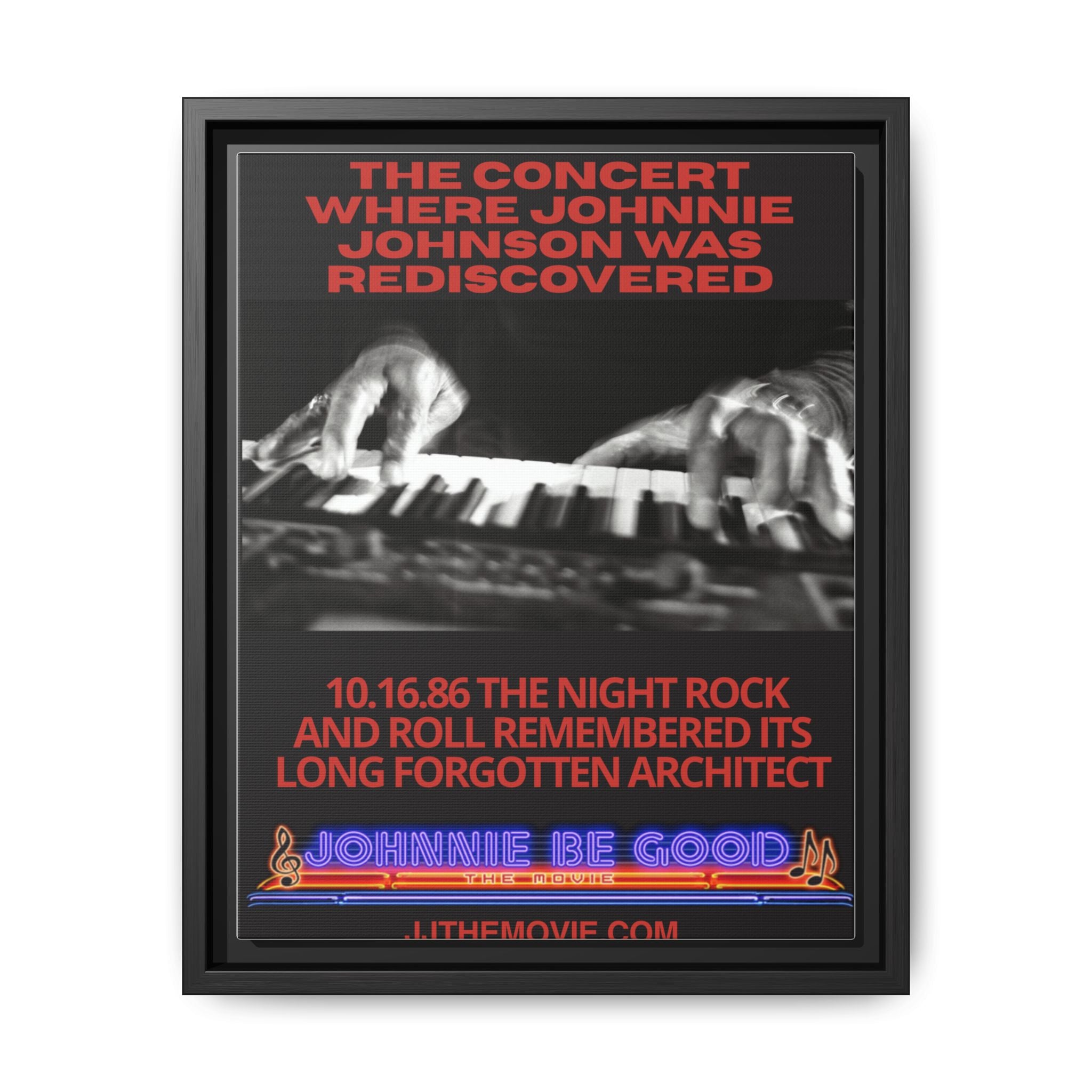 The Concert Johnnie Johnson Was Rediscovered Framed Canvas Print