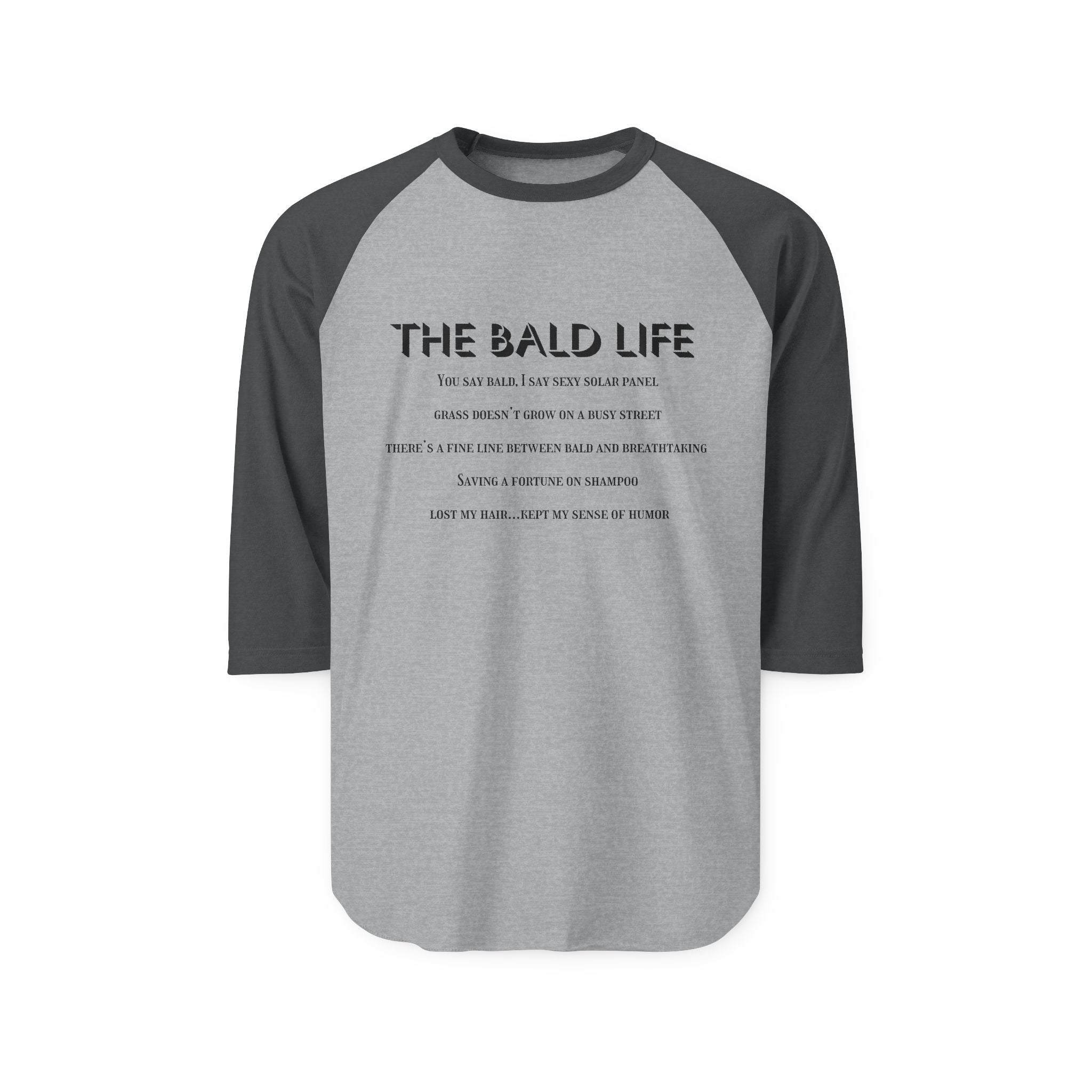 The Bald Life Funny Baldness Baseball Shirt