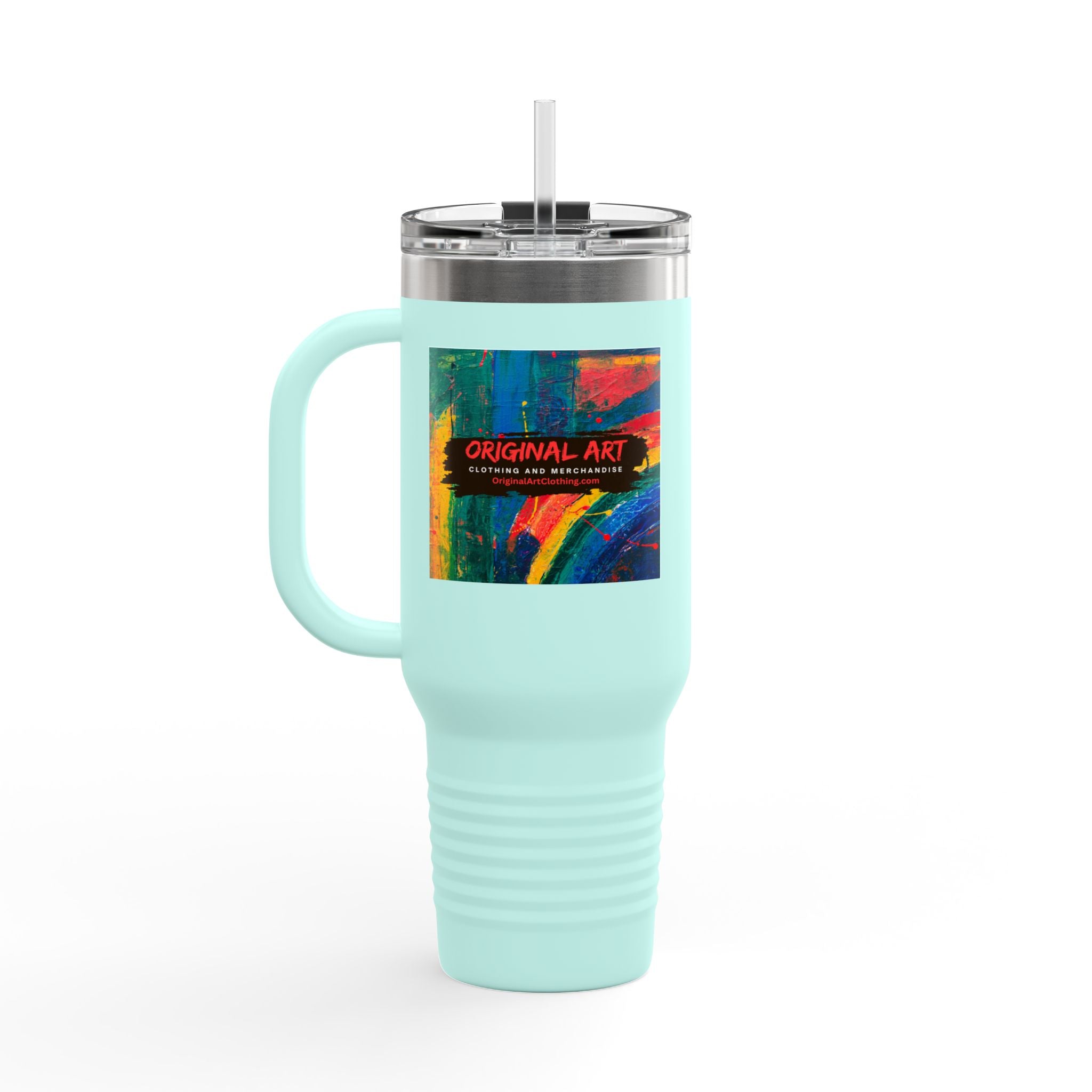 I Teach Travel Mug — 40oz Insulated Teacher Tumbler (“I teach. Kids first. Glitter optional.”)