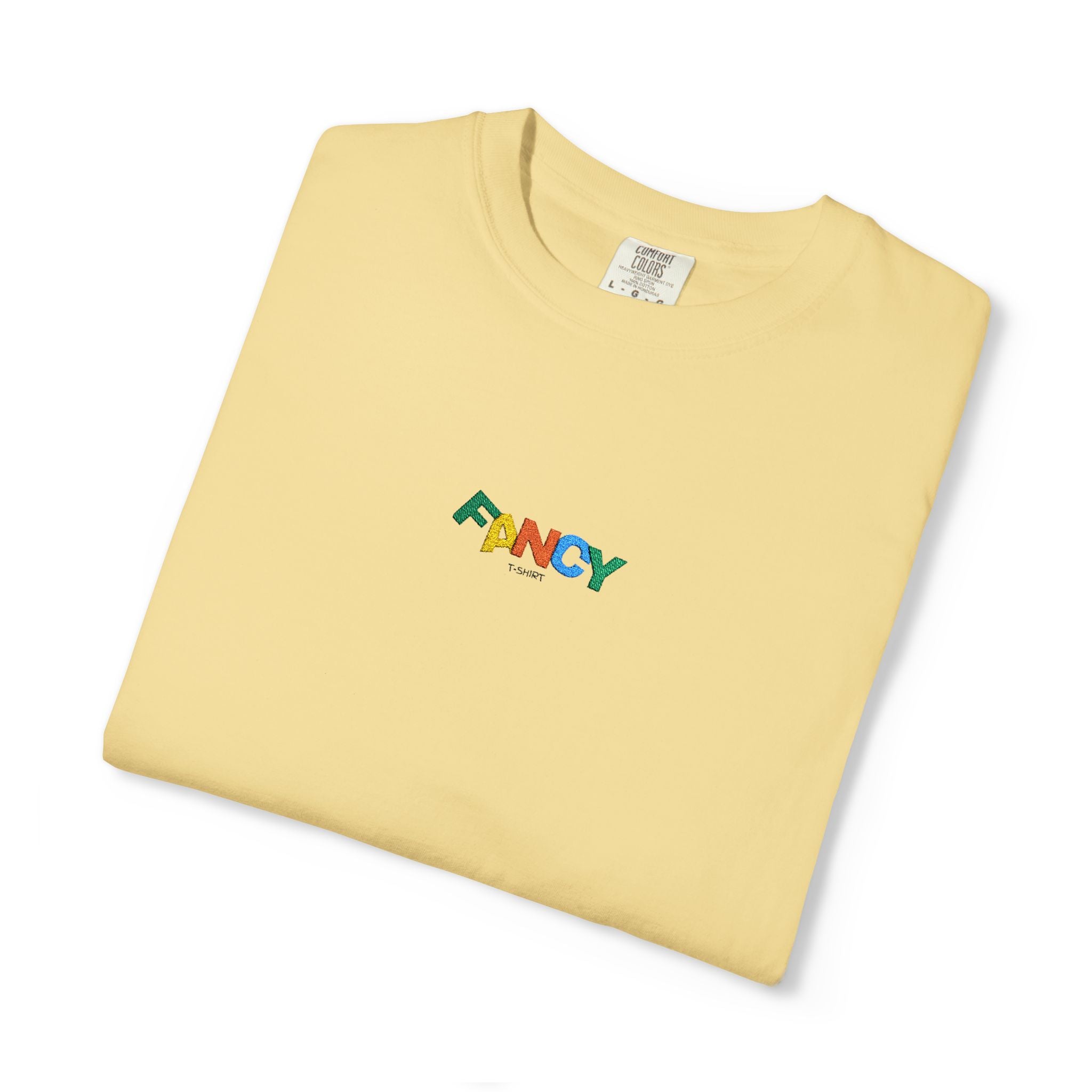 "Fancy" Colorful Logo T-Shirt — Small Chest & Sleeve Graphic
