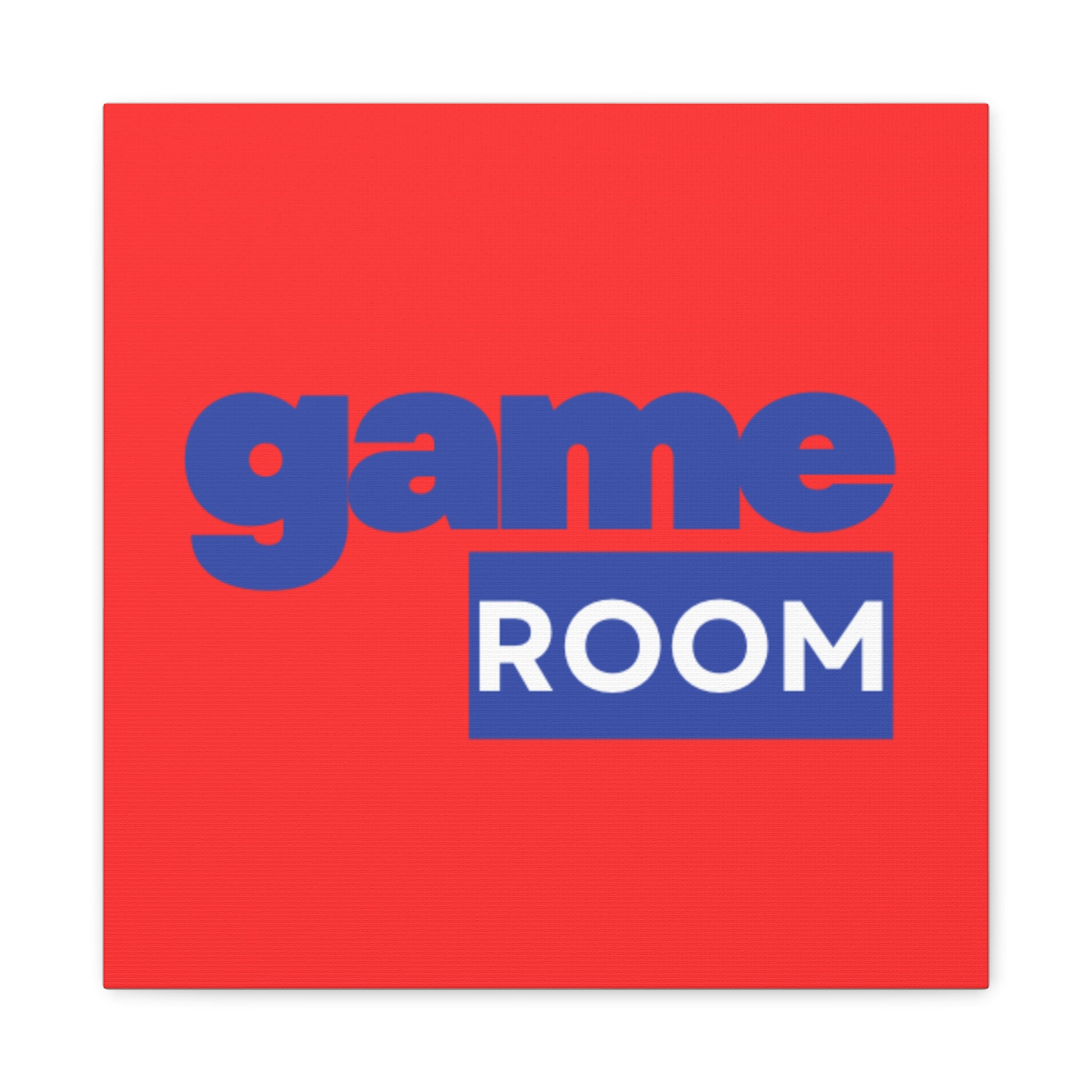Game Room Canvas Wall Art — Retro Bold Typography