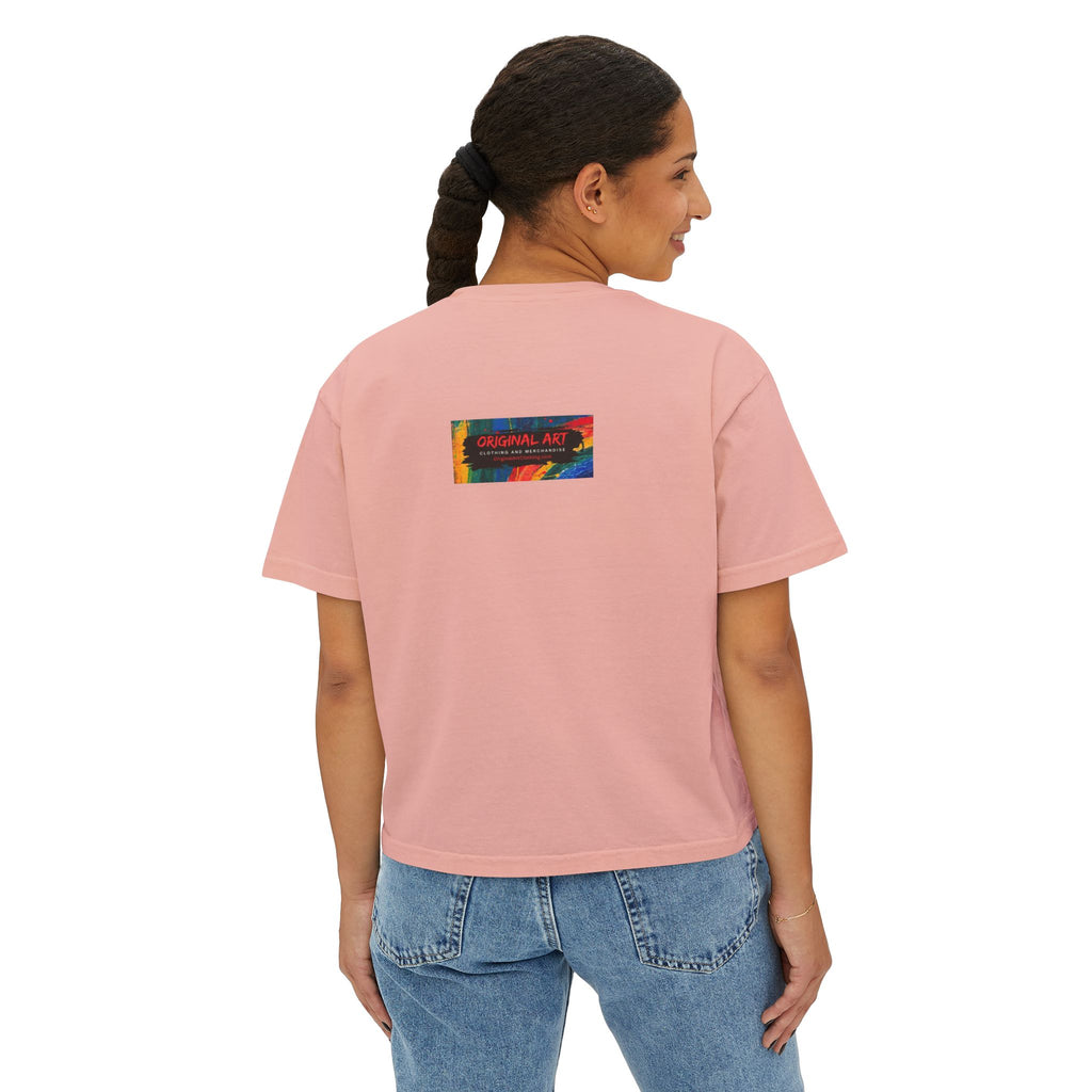 Coolest Grandma in the World Boxy Tee — Cute Women's Cropped Grandmother Shirt
