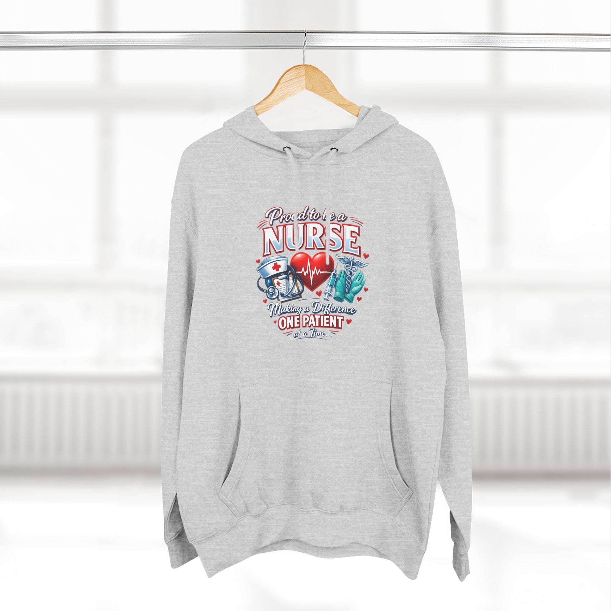 ‘Proud to be a Nurse’ Fleece Pullover Hoodie