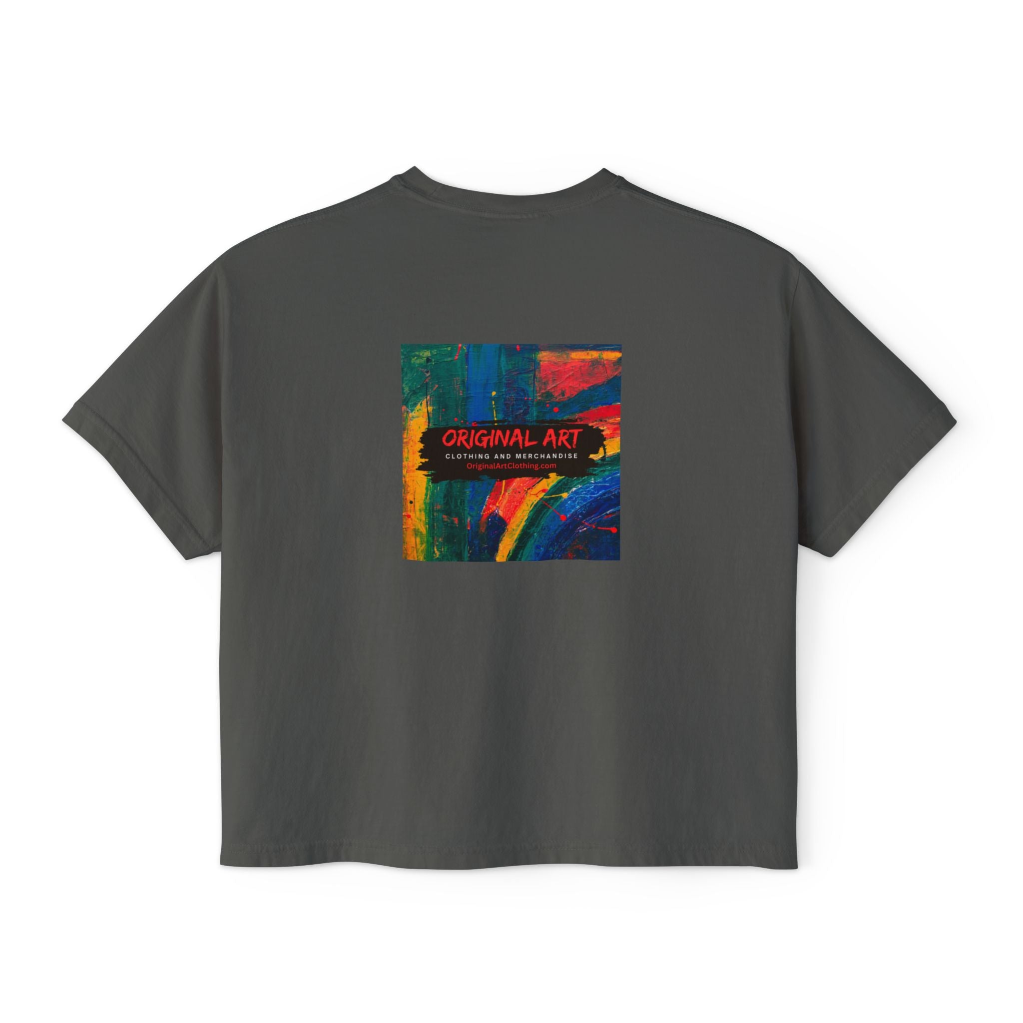 Vibrant Female DJ Painting Graphic Tee | Original Art Back Print