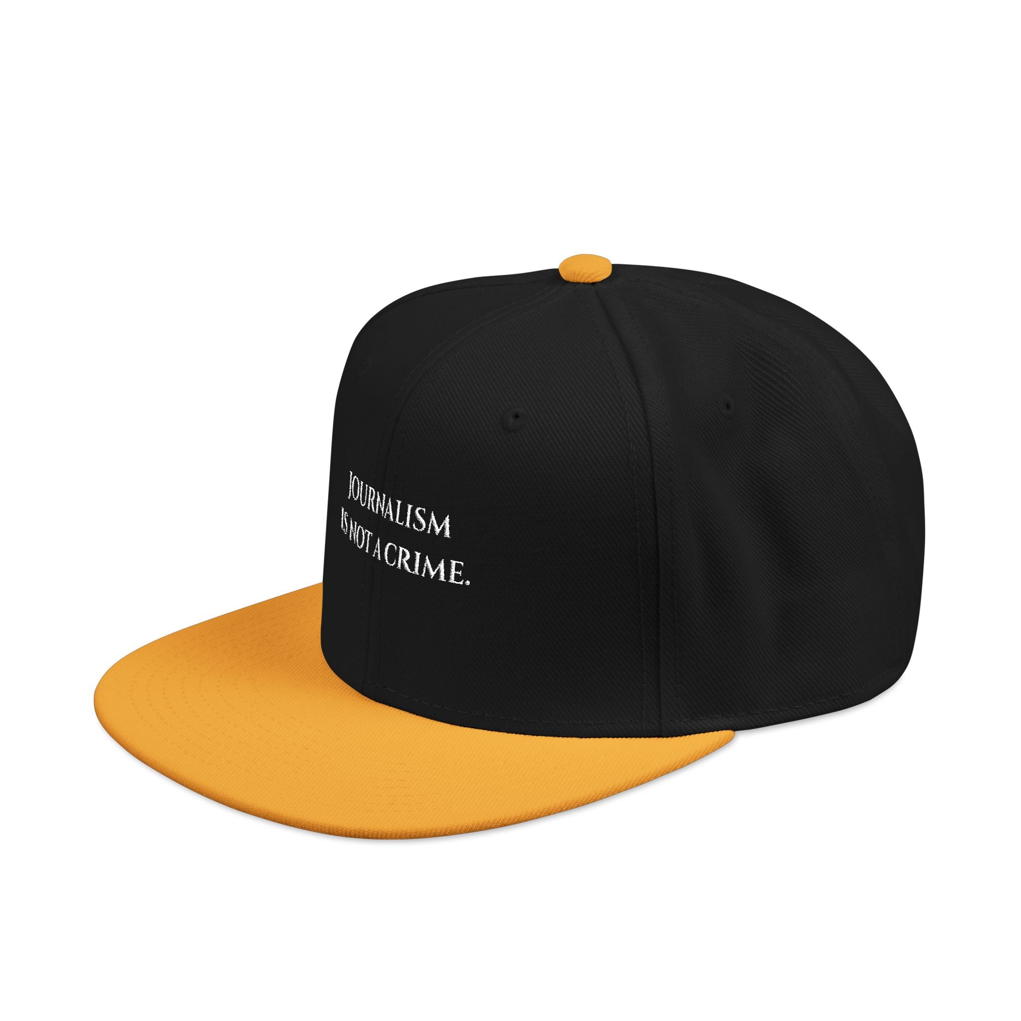 "Journalism is not a Crime" Embroidered Snapback Hat —