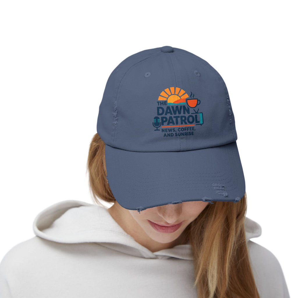 Dawn Patrol Distressed Cap - 'News, Coffee, and Sunrise' Vintage Baseball Hat