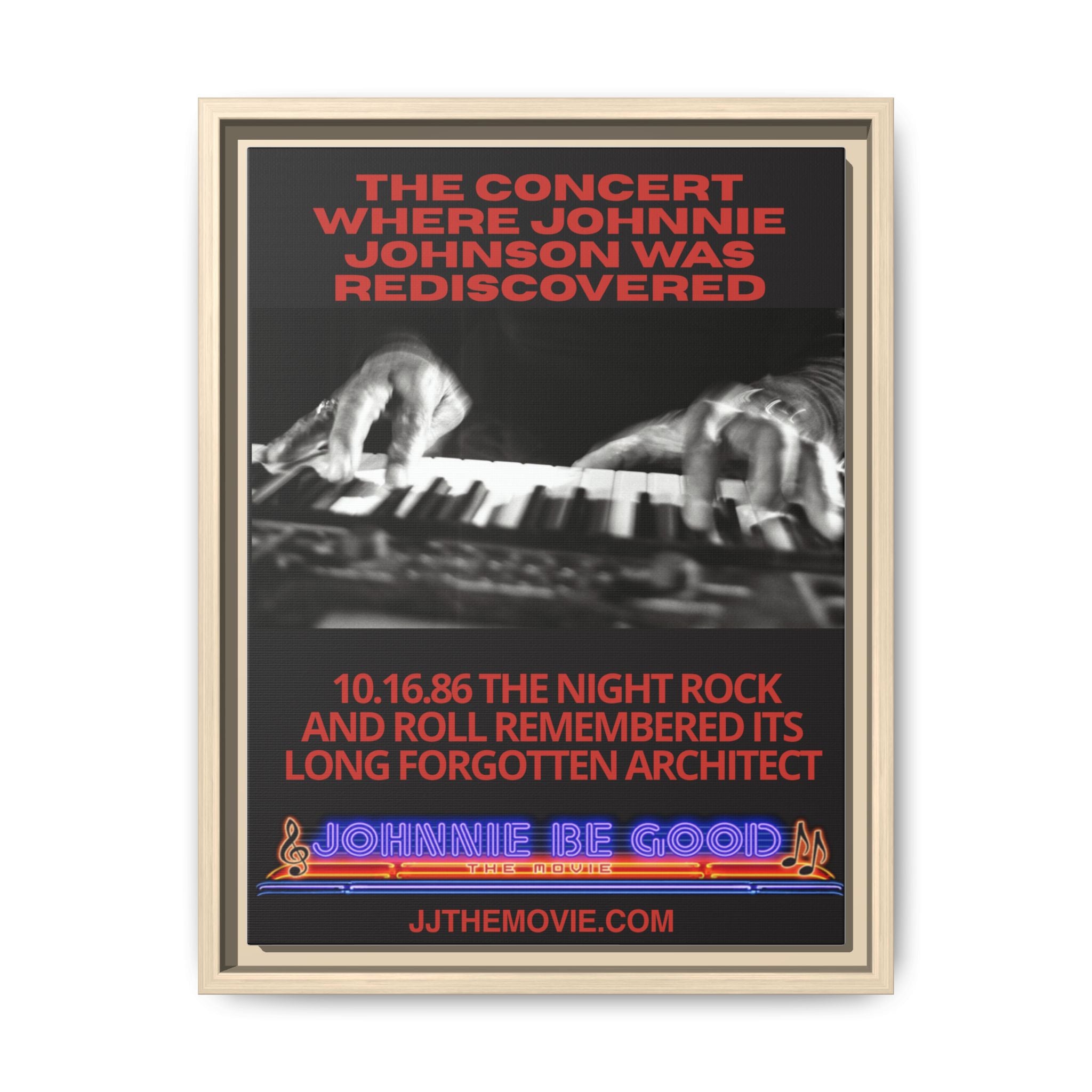 The Concert Johnnie Johnson Was Rediscovered Framed Canvas Print