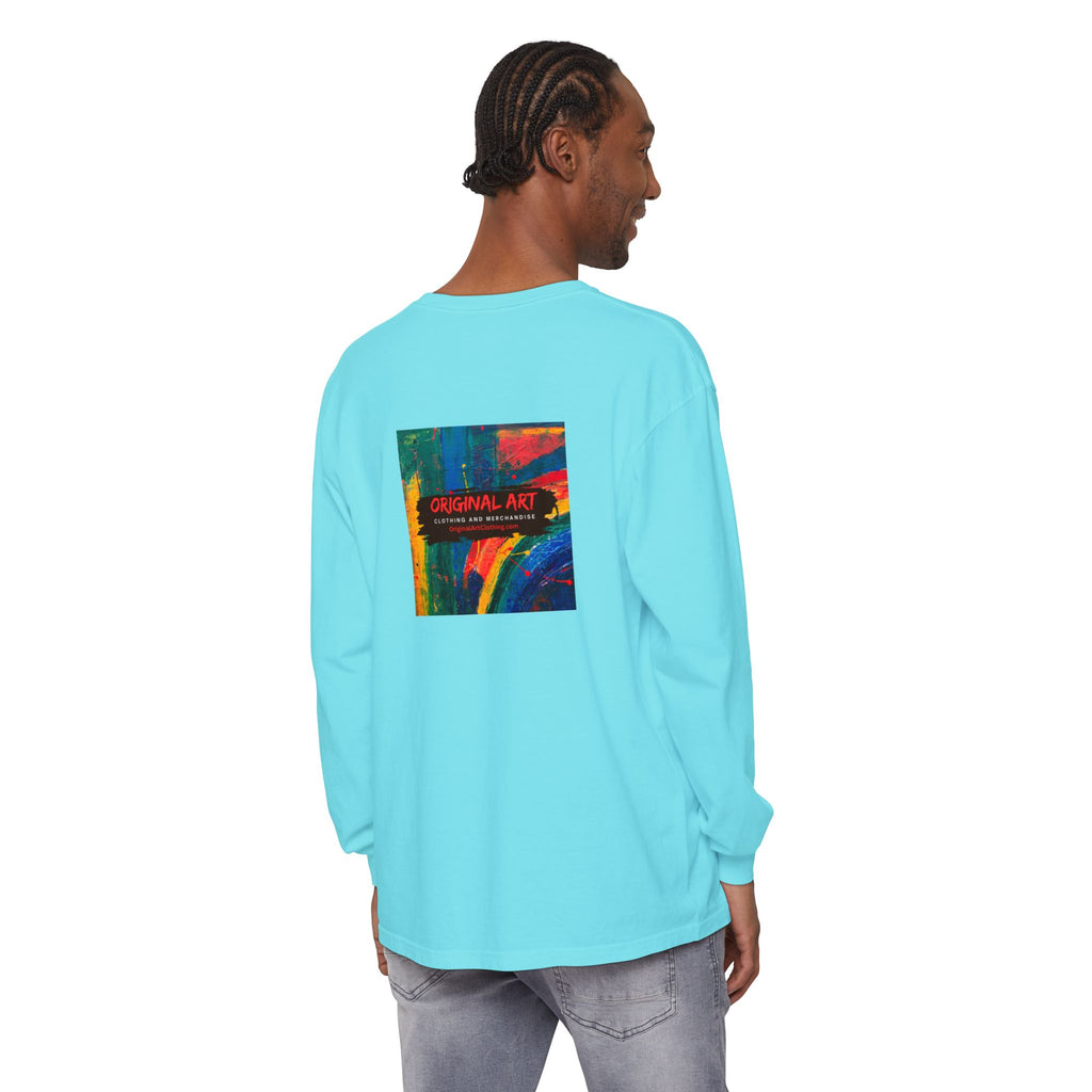 "Chasing the Groove" Long Sleve T-Shirt  Minimal Front + Original Art Back