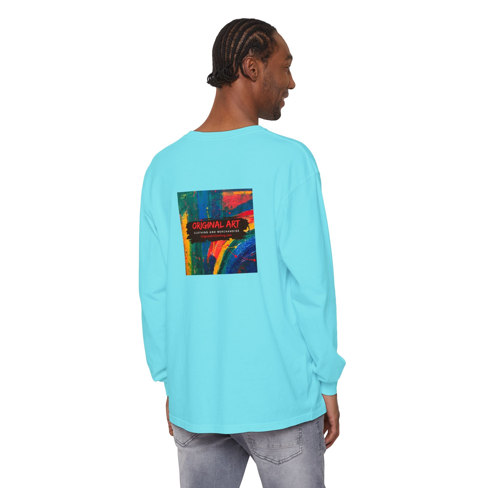 "Chasing the Groove" Long Sleve T-Shirt  Minimal Front + Original Art Back