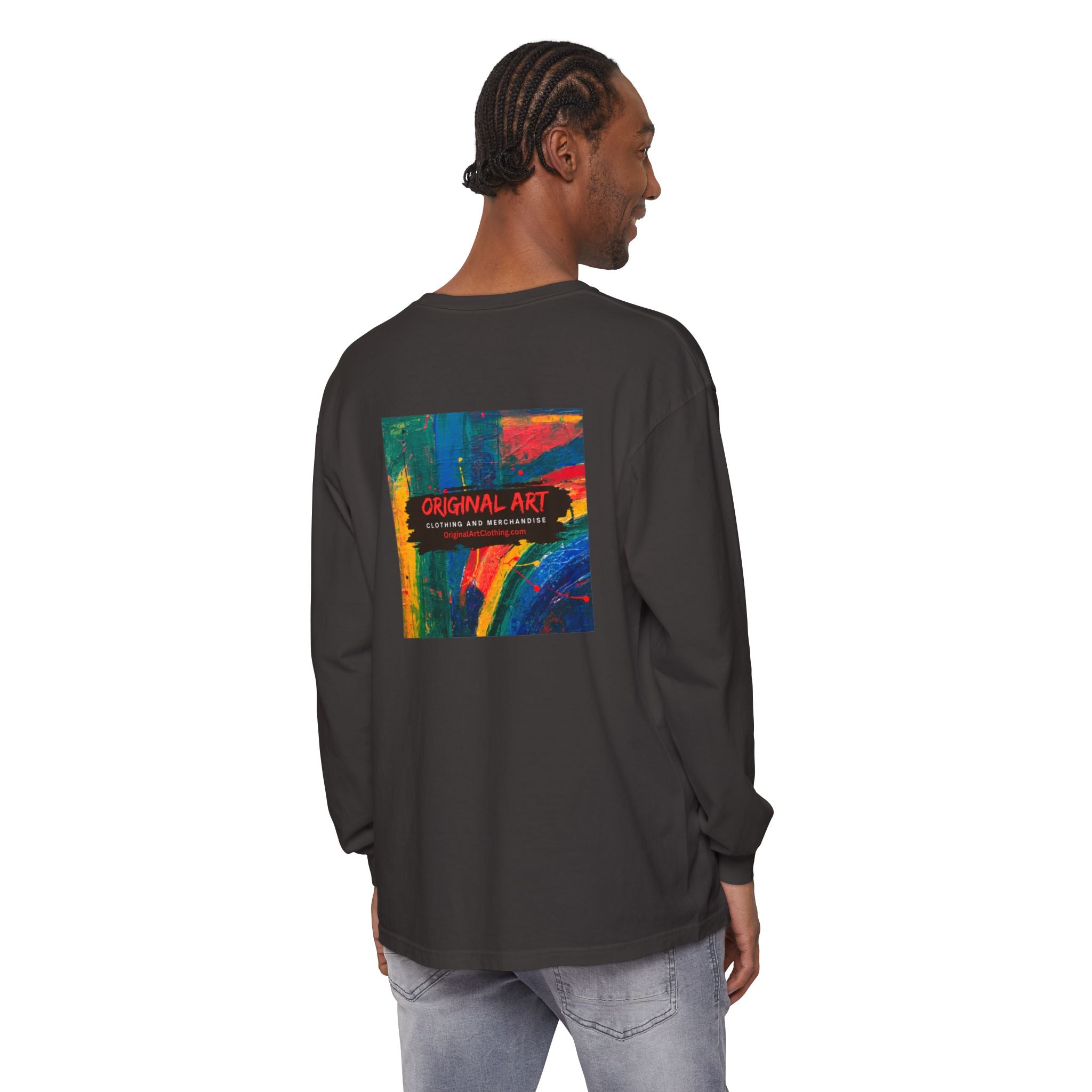 TV News Videographer: Unisex Garment-dyed Long Sleeve T-Shirt