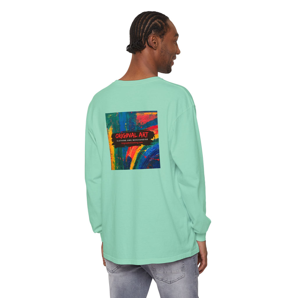 Teacher Long Sleeve Tee — "I Teach: My Super Power Is Multi-tasking" with Colorful Art Back