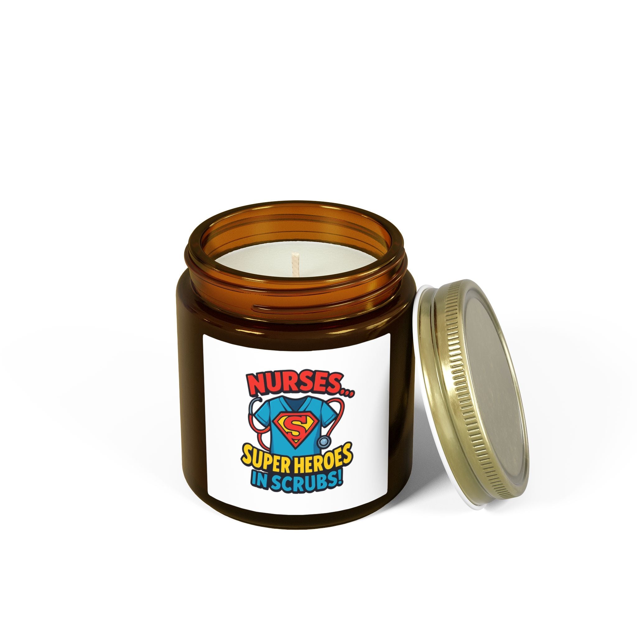 Nurse Superheroes Candle — Coconut Apricot Scent (4oz & 9oz)