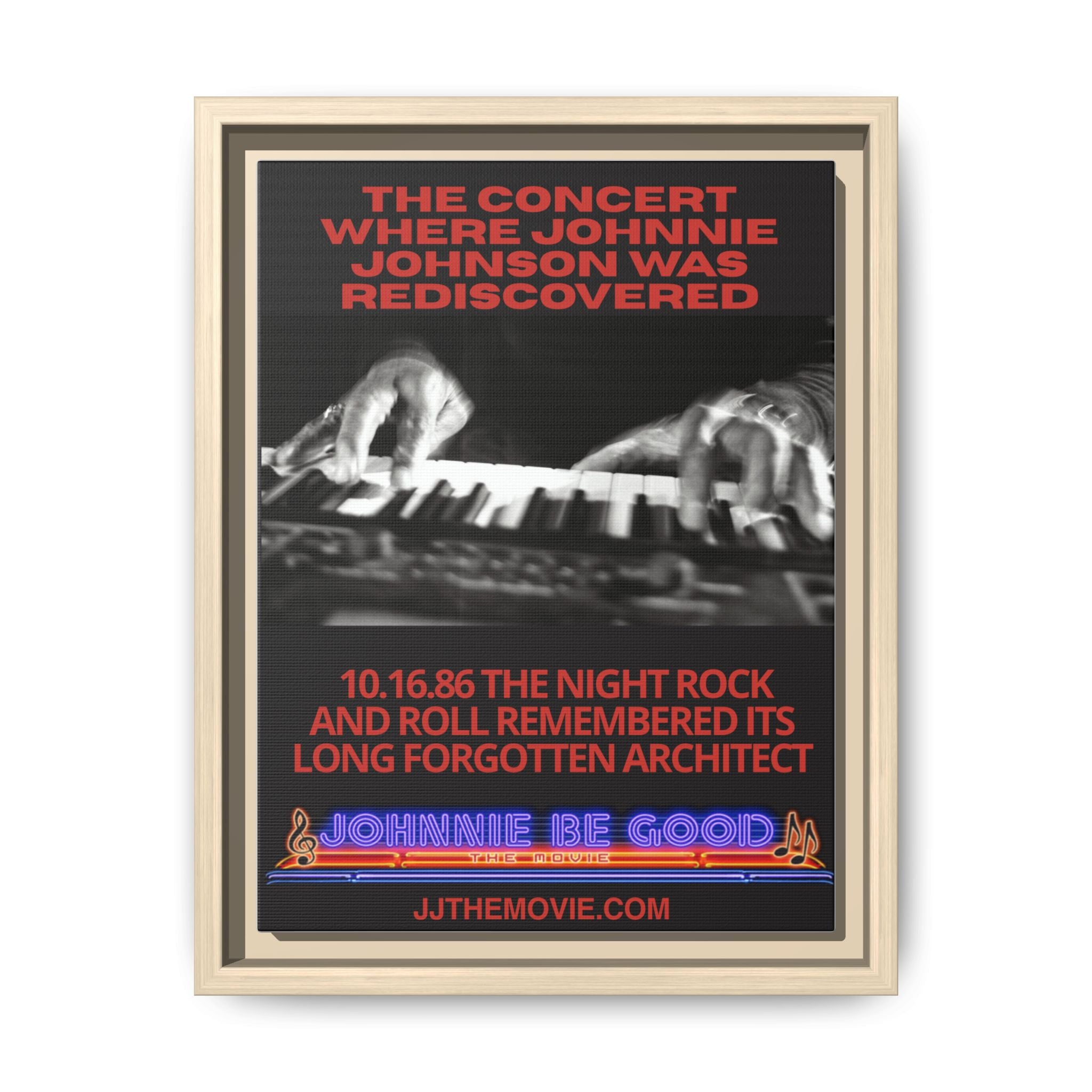 The Concert Johnnie Johnson Was Rediscovered Framed Canvas Print