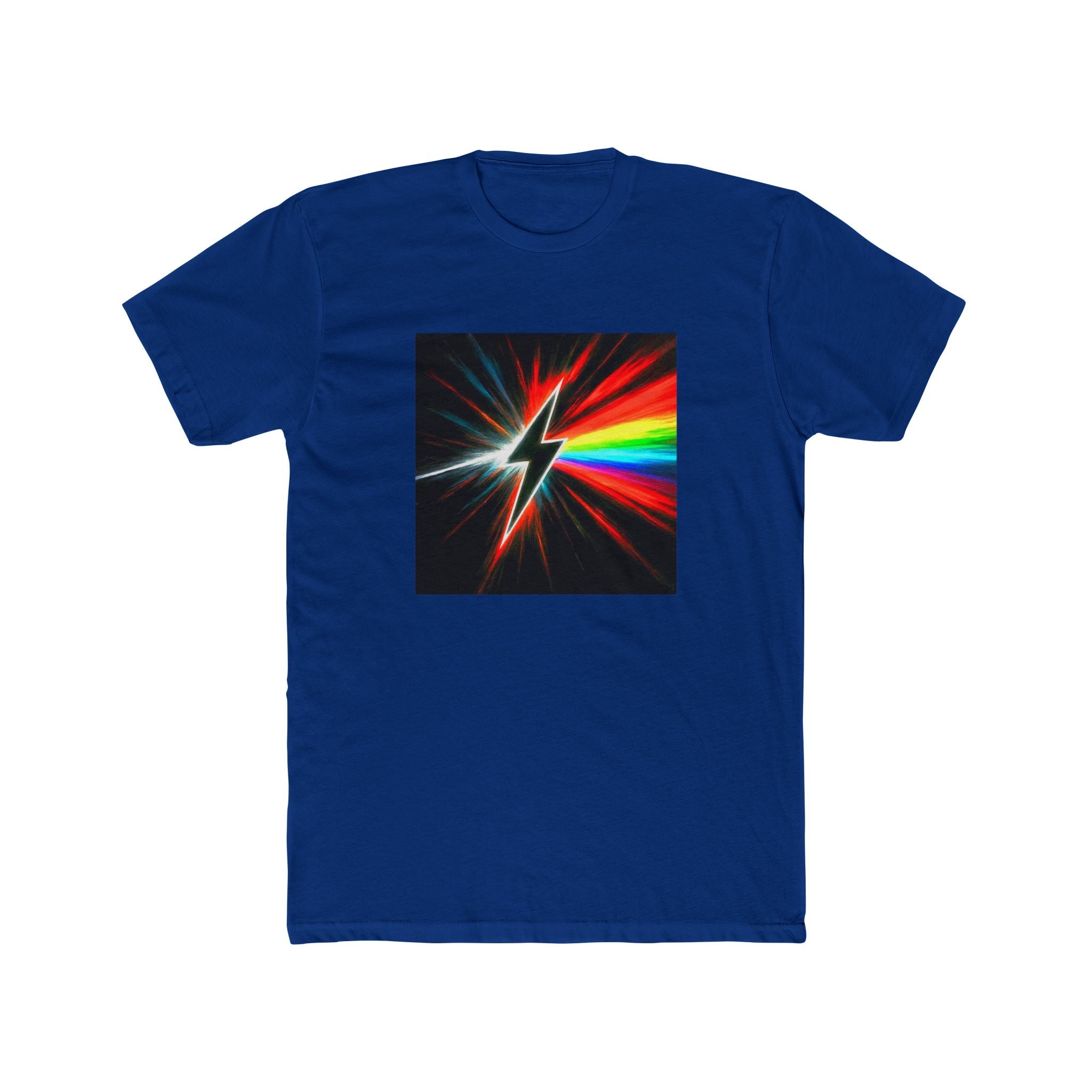 Lightning Prism Crew Tee — Retro Electric Graphic T-Shirt