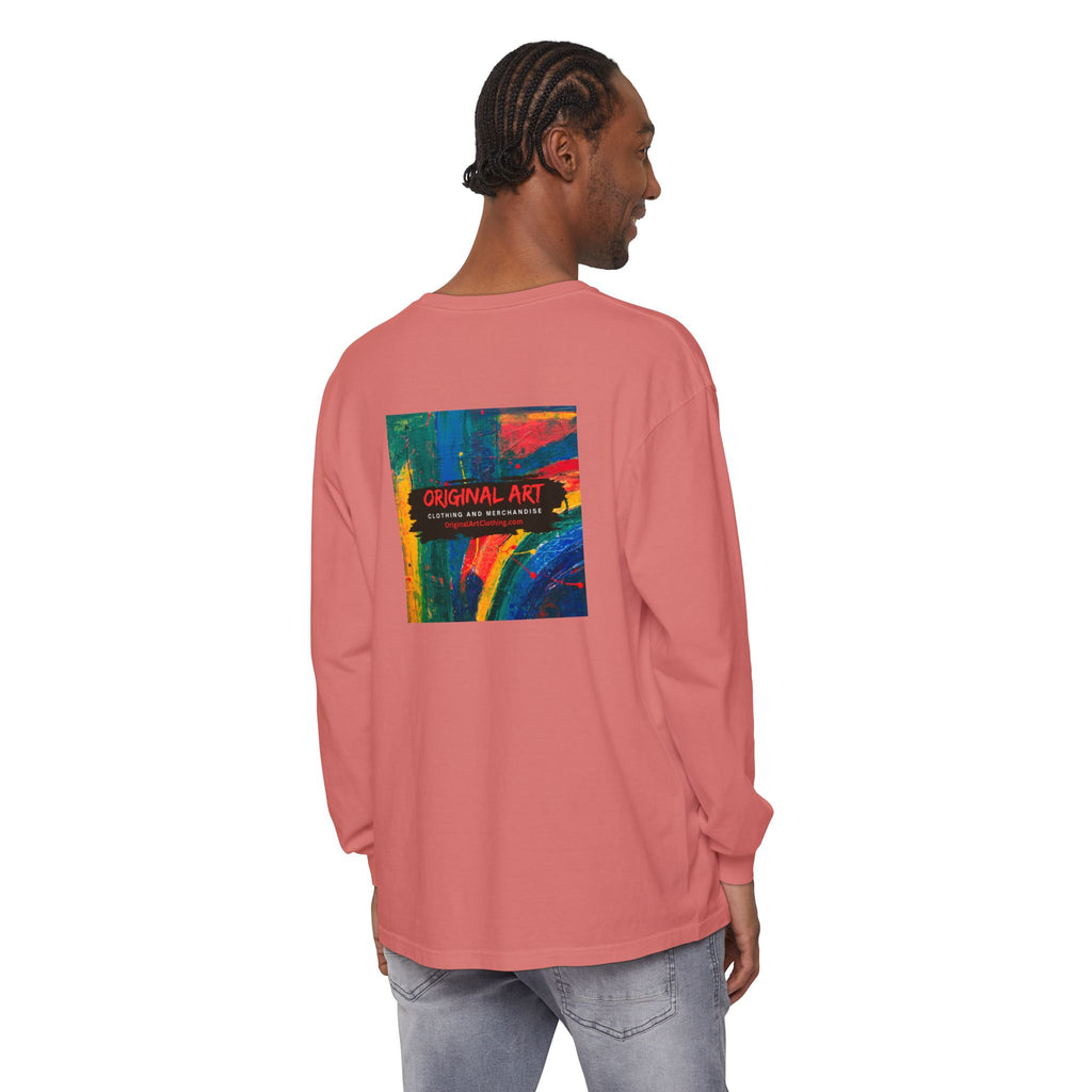 Teacher Long Sleeve Tee — "I Teach: My Super Power Is Multi-tasking" with Colorful Art Back