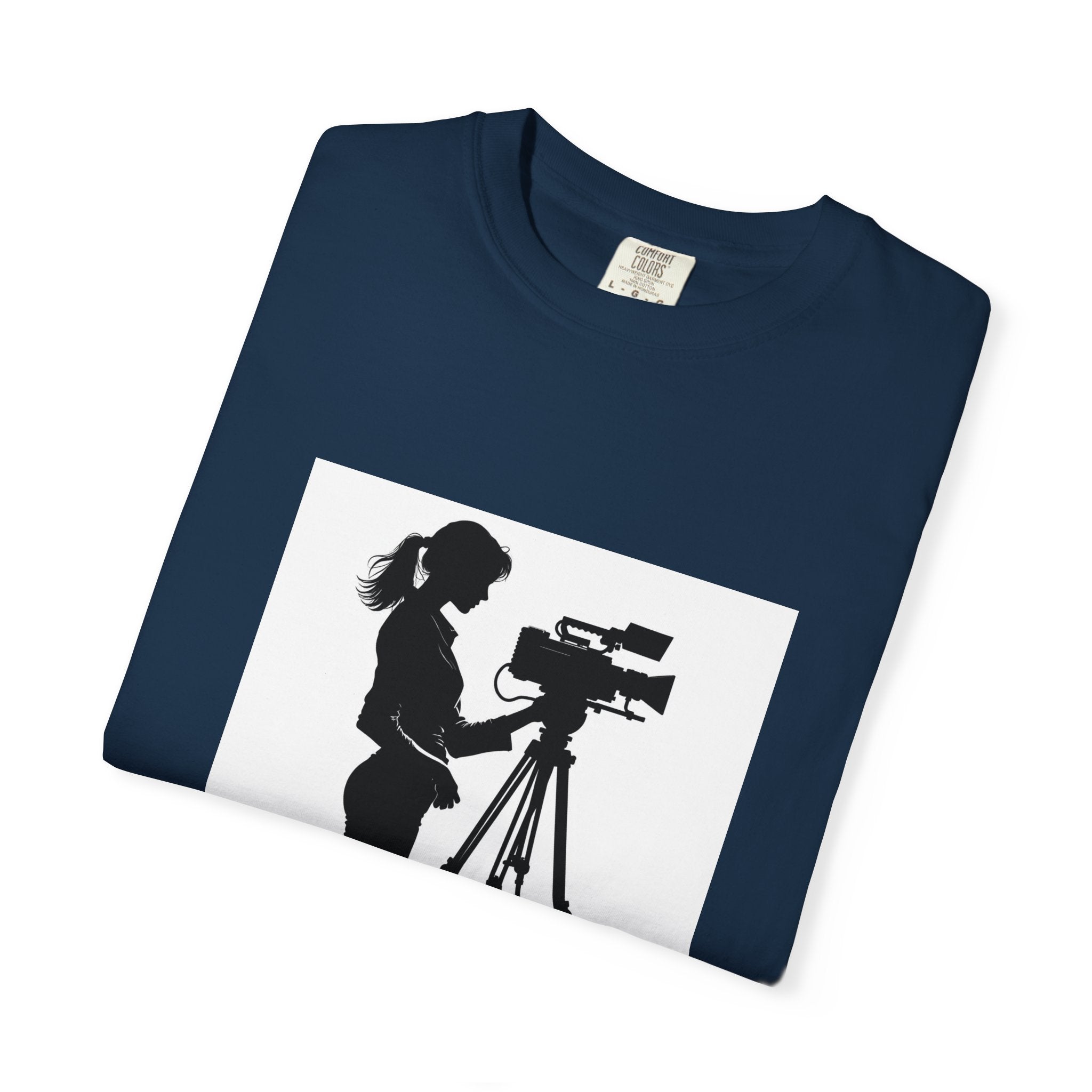 "Behind Every Great Story is Great Video" Female Silhouette Tee